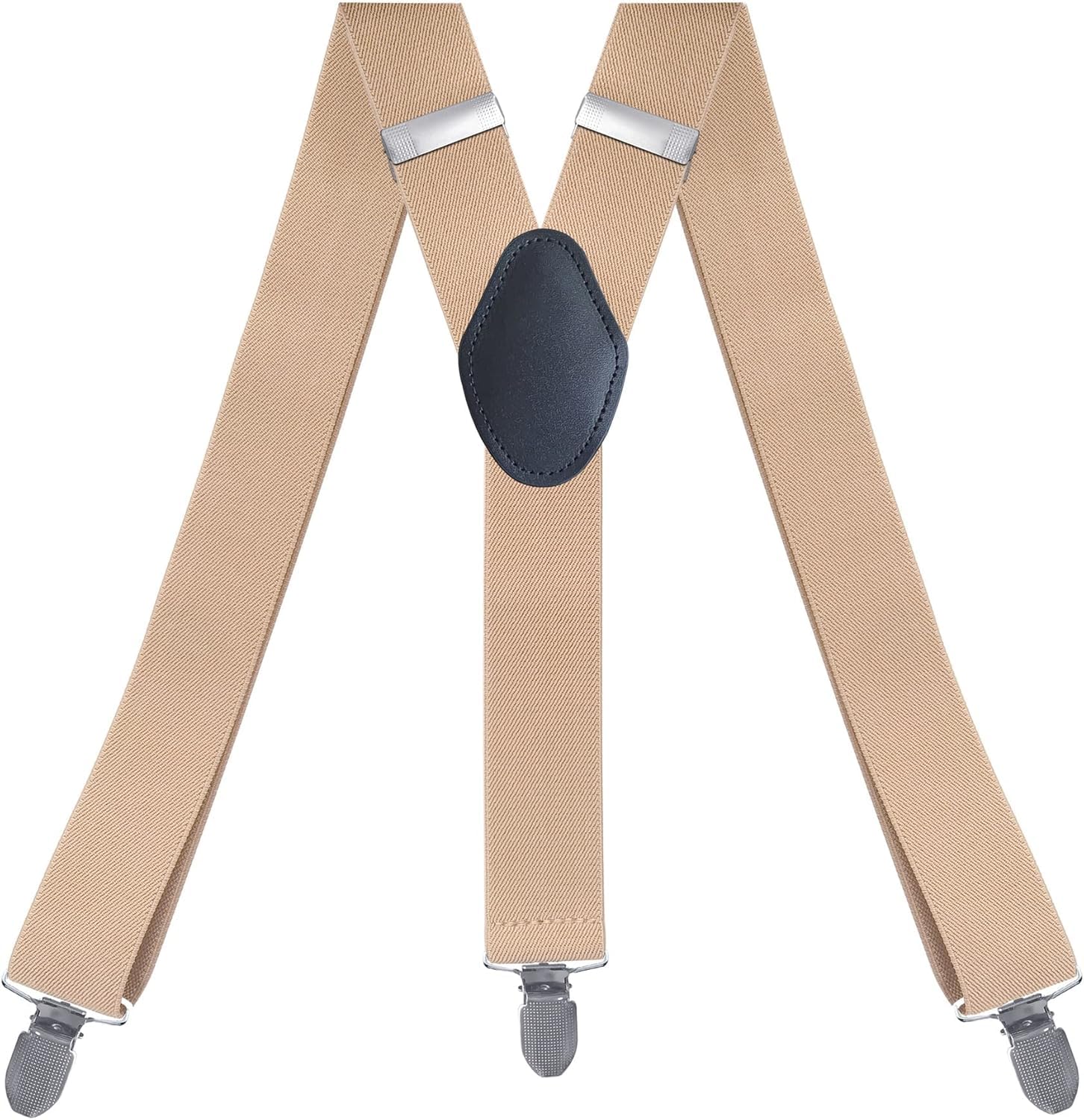 Tirantes, elástico ajustable de tres clips for hombre en forma de Y de 1,4 pulgadas
