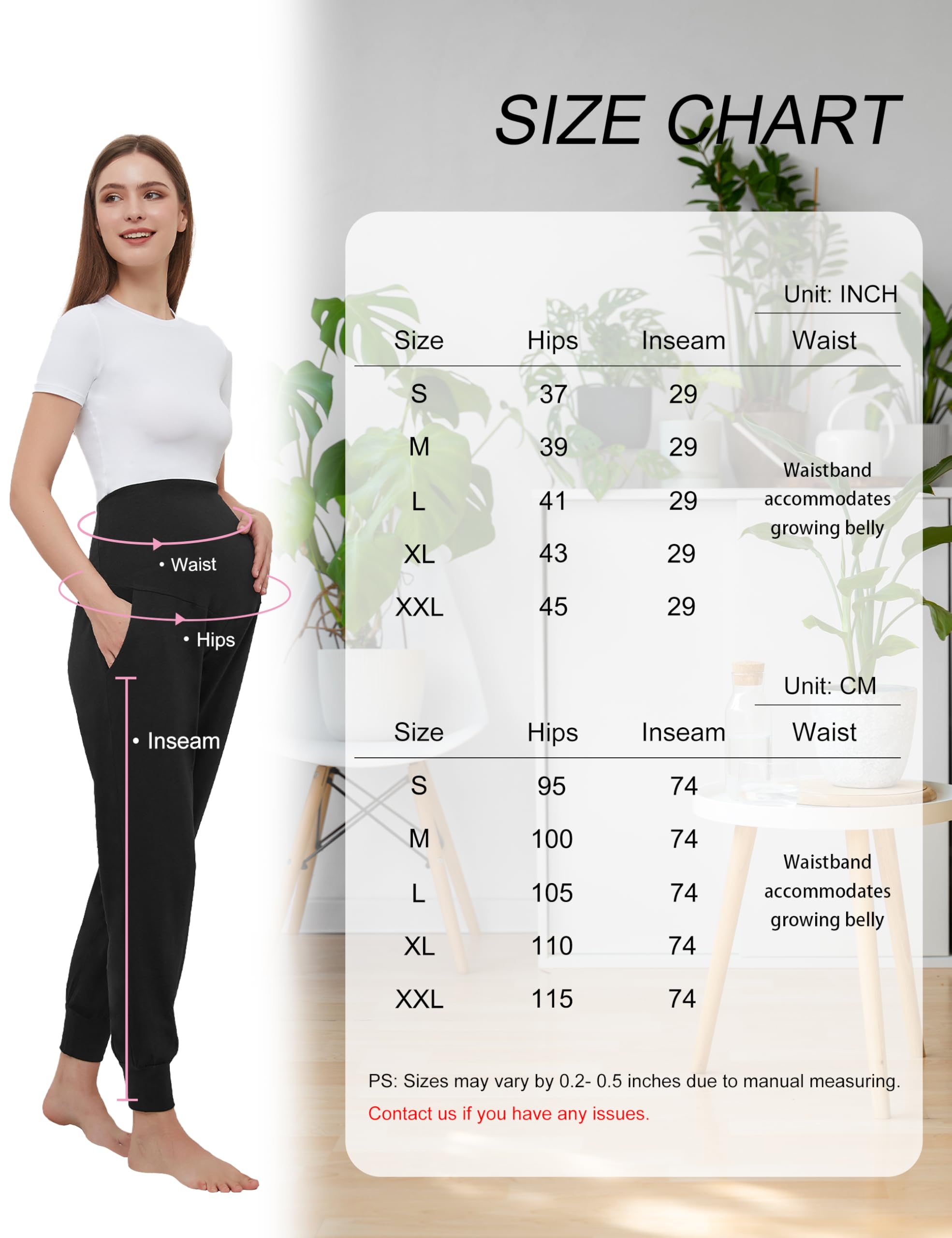 Damen-Umstands-Jogginghose, Schwangerschaftskleidung über dem Bauch, Schwangerschaftshose mit Taschen