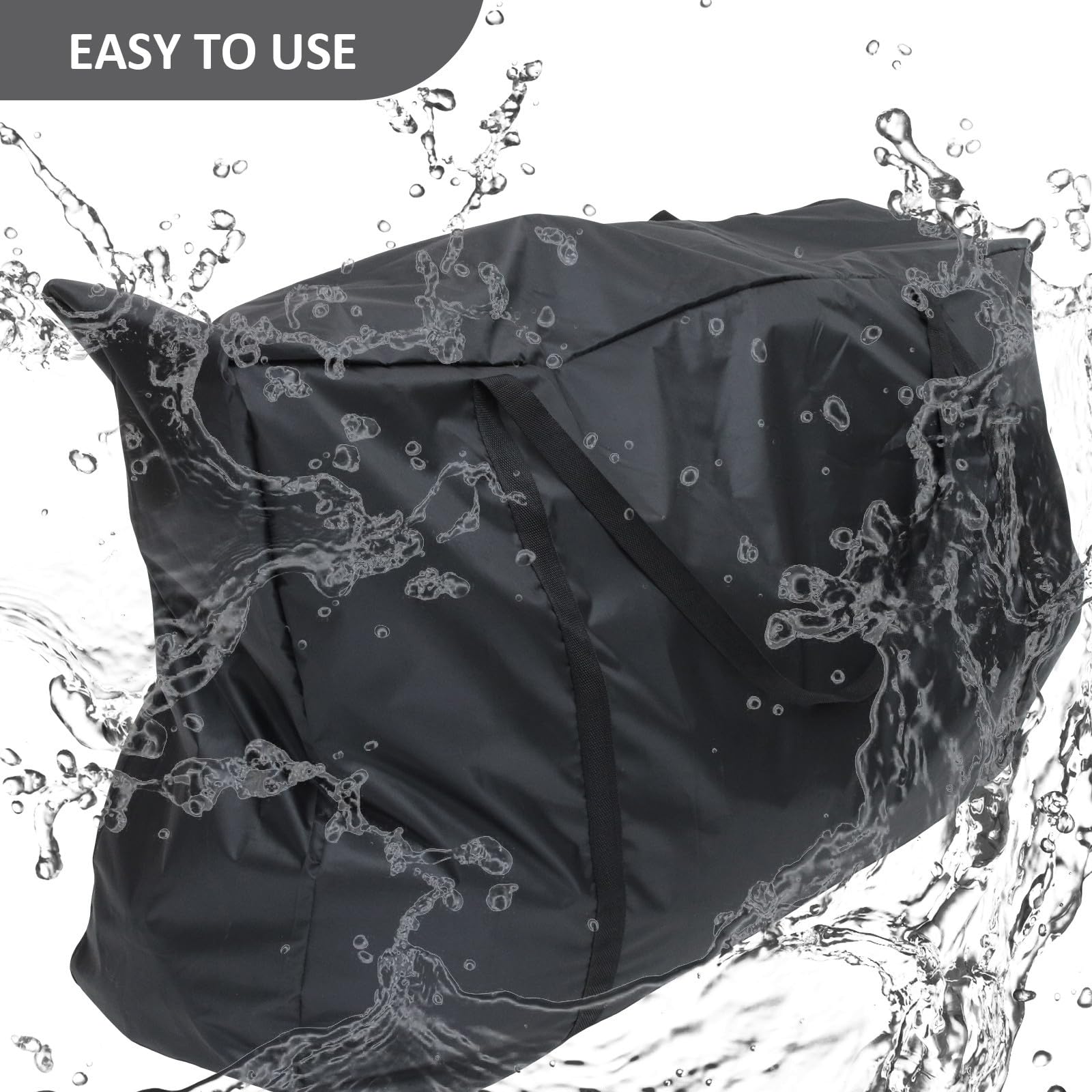 Bolsa Negra Plegable de Almacenamiento para Sillas de Ruedas Oxford | Exterior y Viaje, Tejido Oxford 0, 5kg, Uso Silla Plegable o Andador Plegable
