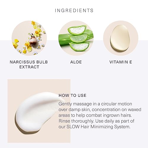 Miniatura 3 de European Wax Center Esmalte corporal de aloe para el crecimiento lento del cabello, exfoliante hidratante e iluminador, previene pelos y