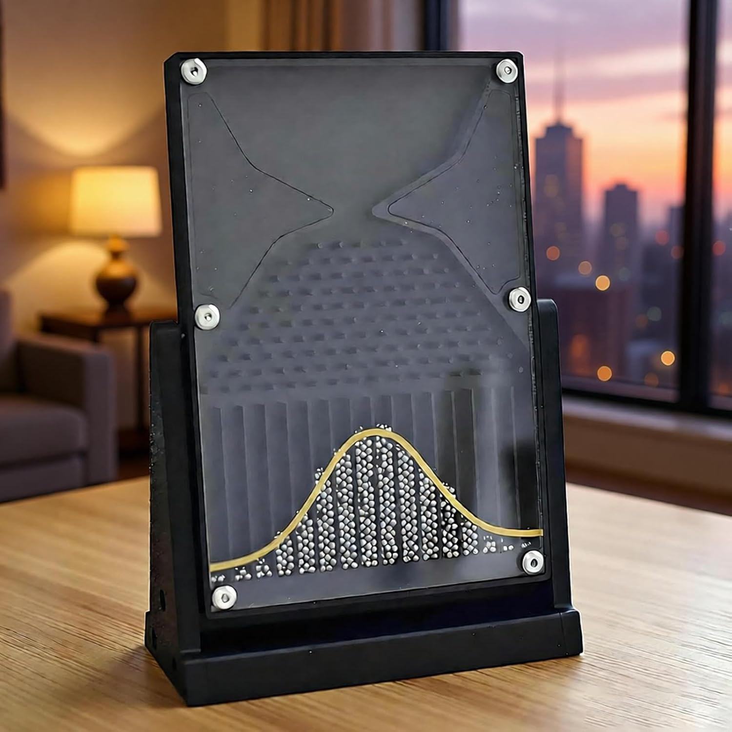 12 x 18 cm model eksperymentu tablicy Galton, demonstracja nauczania prawdopodobieństwa z krzywizną, normalny model matematyczny rozkładu, wzbudza ciekawość i poprawia naukę, dla uczniów