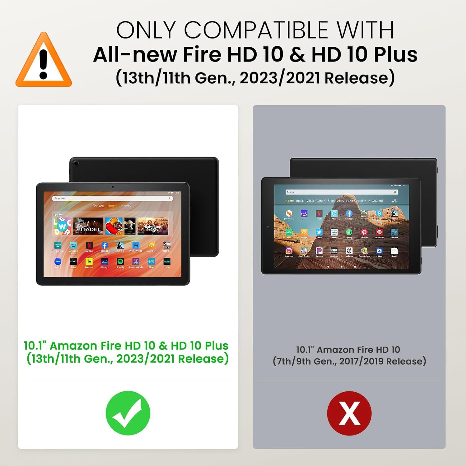 Étui de protection pour tablette Amazon Fire HD 10 13ème génération 2023 avec stylet et porte-stylo - Ultra fin à rabat en cuir synthétique pour Fire HD 10 13th 2023 (or rose)