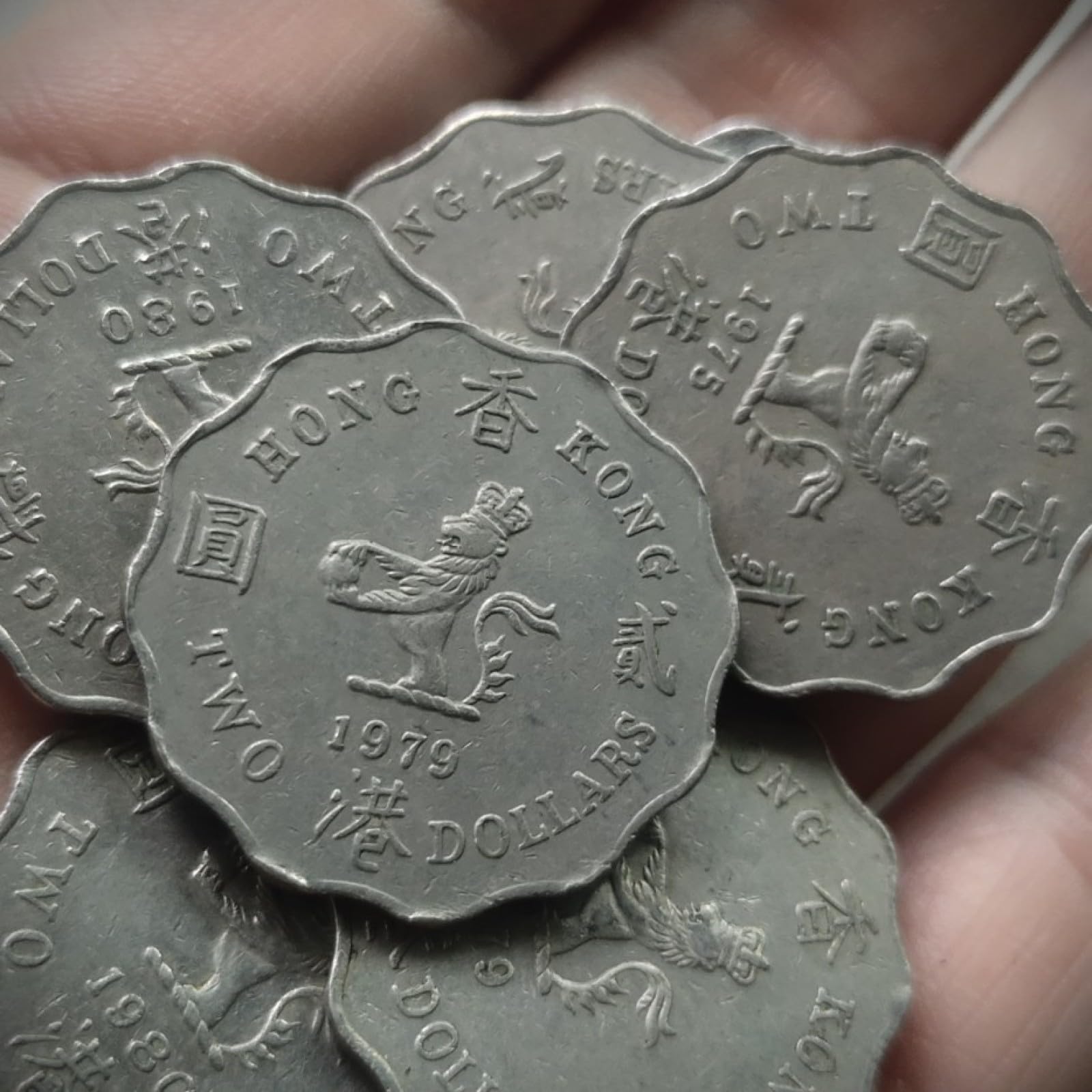 Amazon.com: 精緻硬幣收藏香港兩美元特殊造型硬幣花冠女王硬幣大直徑28,適合硬幣愛好者: 藝術古董收藏