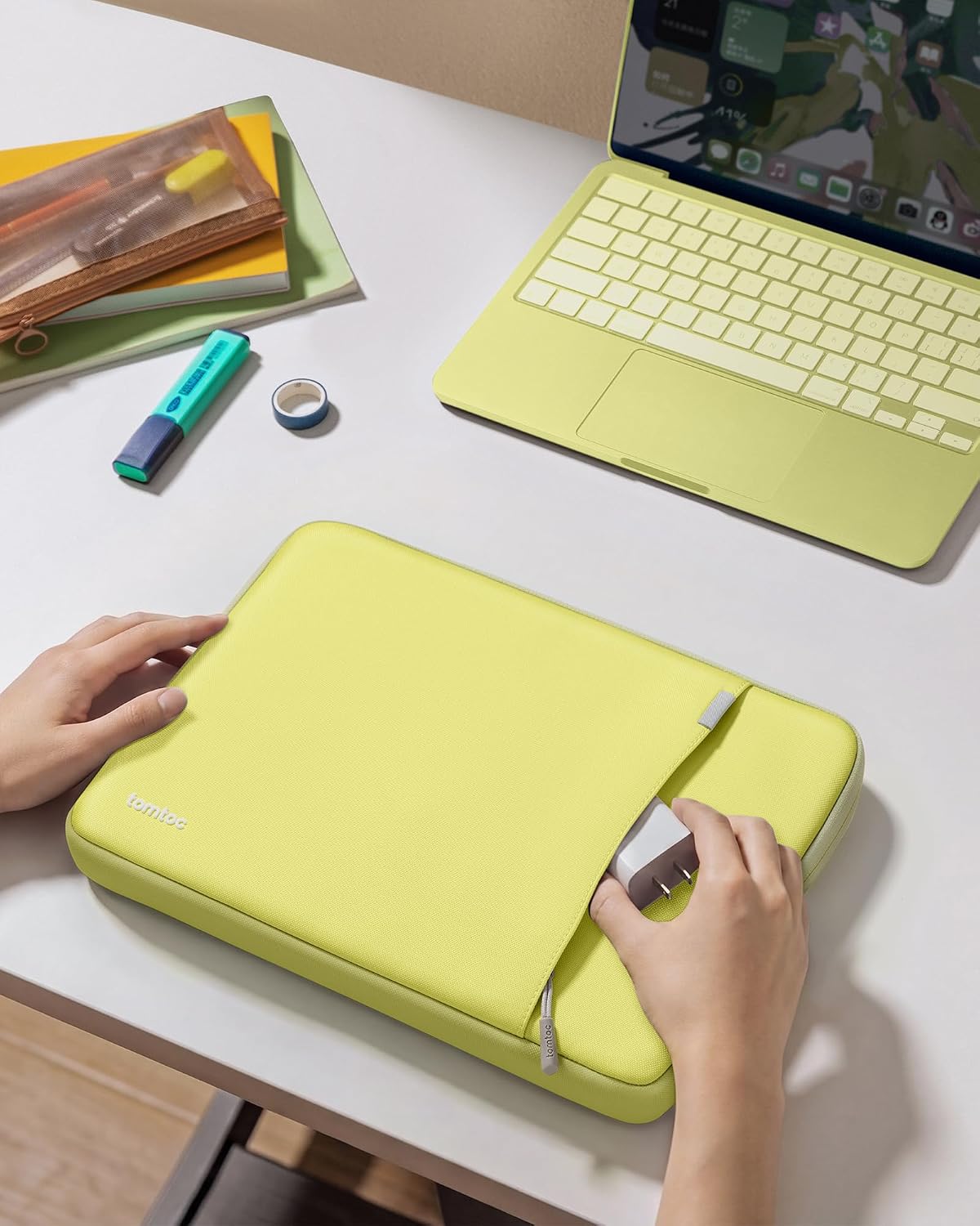 tomtoc 360° Protective Laptop Sleeve 13-inch MacBook Neo A3404 (2026) | Water-resistant Laptop Case Cover Designed for 13-inch New MacBook Neo A18 Pro Chip, 13 inch Shockproof Computer Case Bag