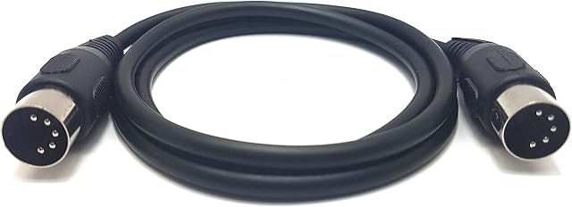 MainCore 1m long 5-pin Midi to 5-pin Midi Audio Cable lead Cord