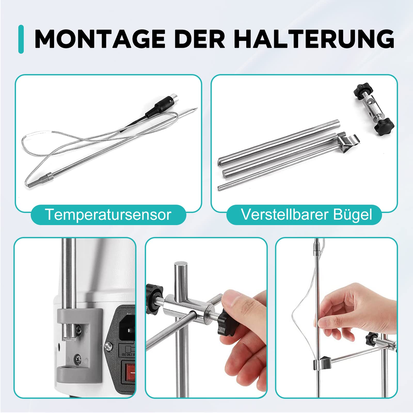 LAB FISH Magnetrührer mit Heizmantel 500ml 250W Labor-Thermostat Digitalanzeige Timer-Funktion