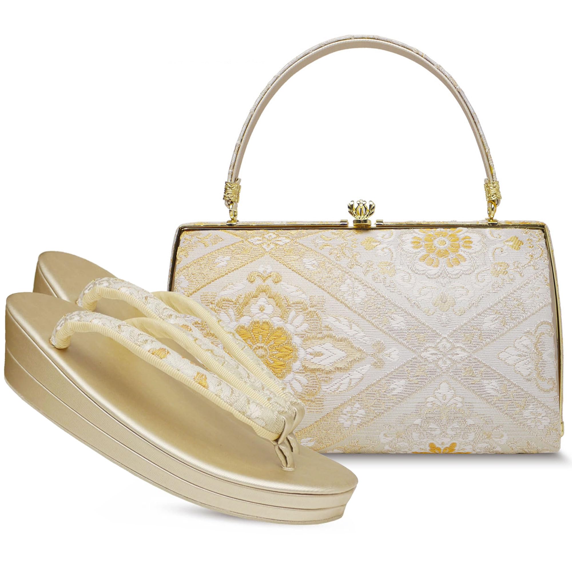 Amazon | [NISHIORI] 西陣織 帯地 フォーマル 草履バッグセット