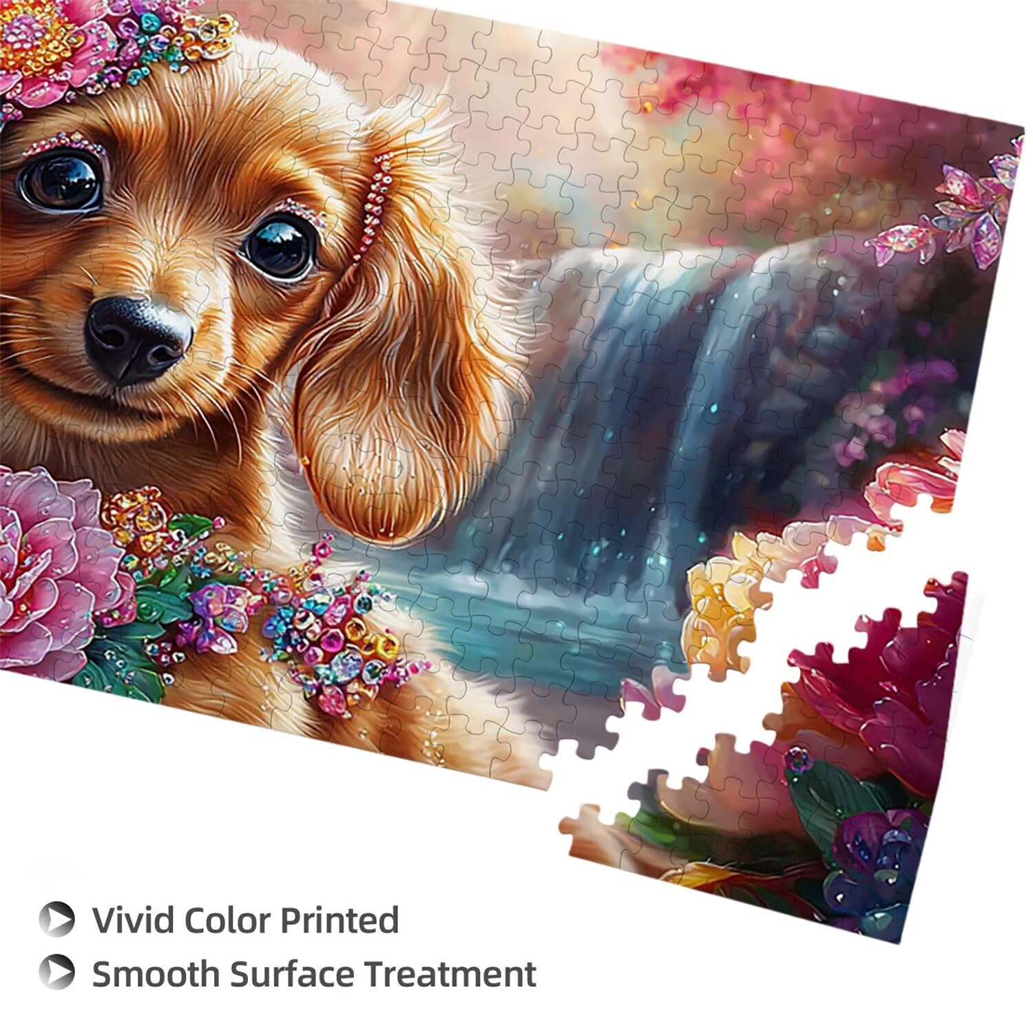 Puzzle dla dorosłych 1100 krajobrazowy kwiat psa, 1100 elementów, puzzle dla dorosłych, gra edukacyjna, 87 x 42 cm, odpowiednie do dekompresji i dekoracji ścian, prezenty puzzle, g-223