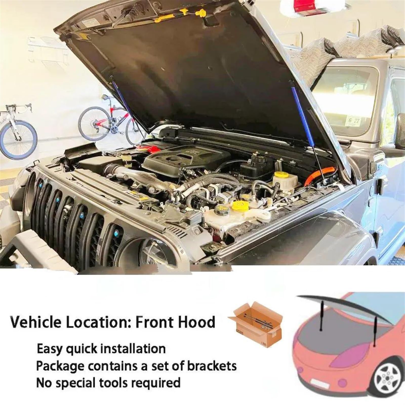 Molle Gas Cofano Per Jeep Per Compass 2017 2018 2019 2020 Auto-Styling