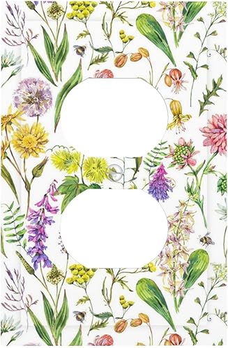 Miniatura 52 de Cubiertas de Interruptor de Luz de 1 Pandilla Bosques Animales Flores Hierba Árboles Placa de Pared Decorativa Interruptor Eléctrico para Decoración