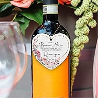 Vista 4 de Regalos de cumpleaños para mamá de hija e hijo, adorno de recuerdo con placa de corazón, regalo para el día de la madre, cumpleaños, Navidad