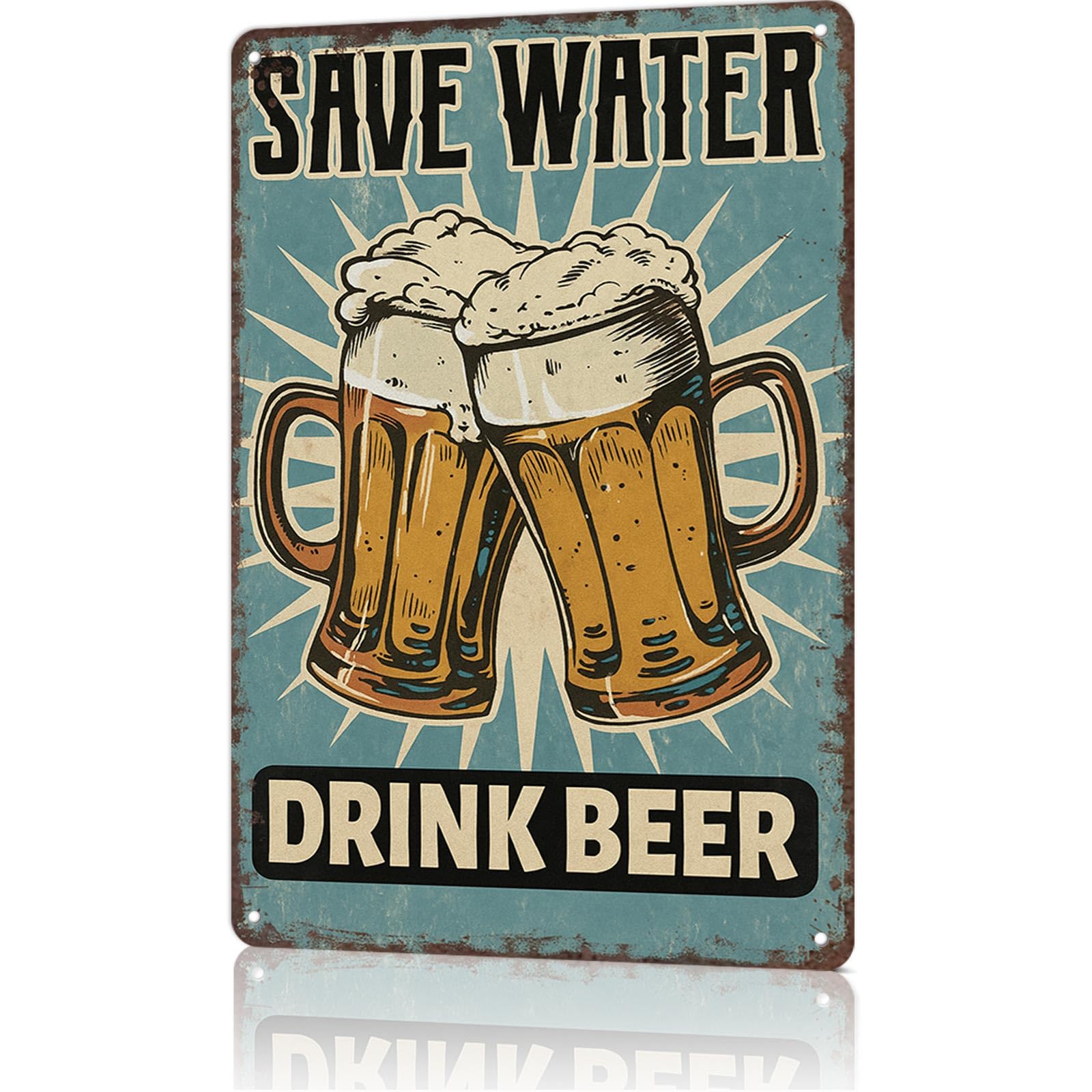 KWQDOZF Metal Signs Poster 8x12inch Beer Metal Sign Bar Tin Signs Aluminum Sign Wall Art For Home Room Bedroom Office Decor