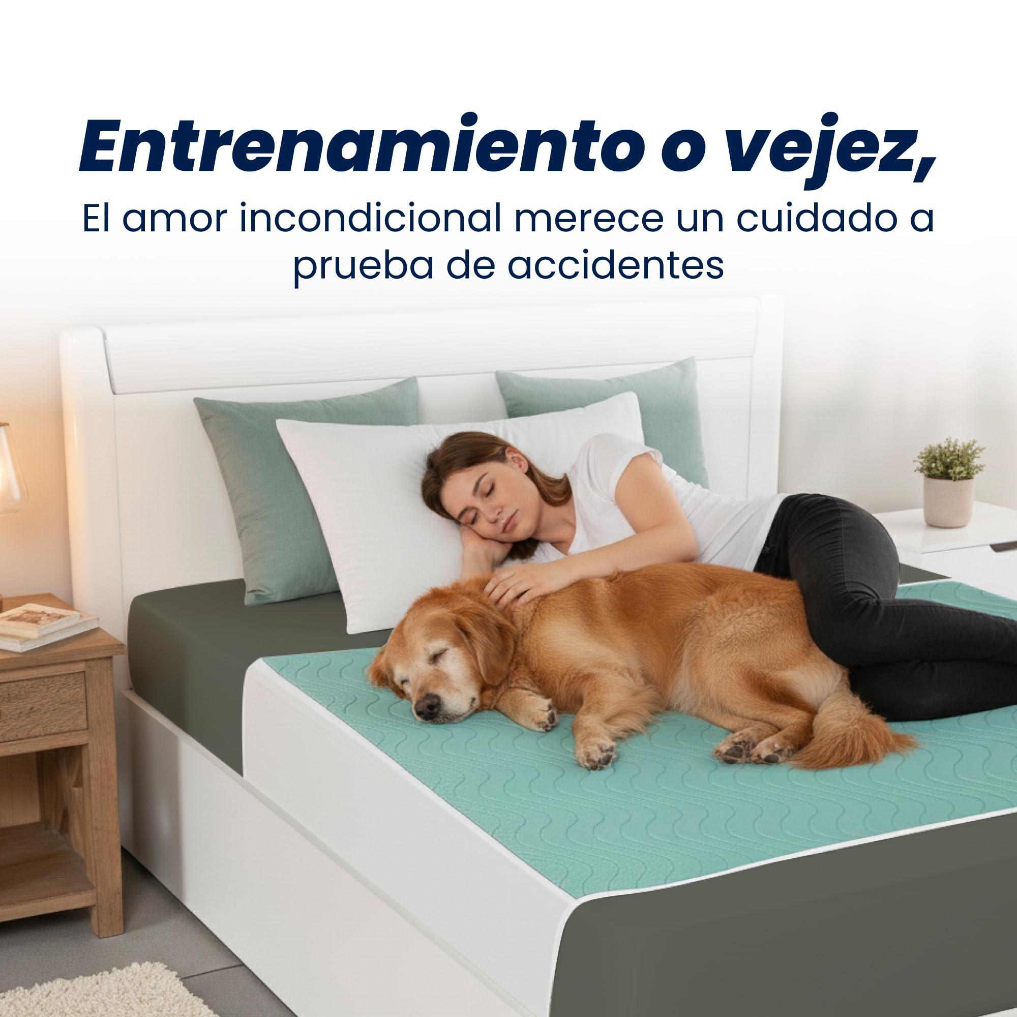 Empapadores Cama Adultos Empapadores Bebe Protector Colchon Impermeable Lavable Pipi Stop Cambiador Desechable Empapador con Alas Protector Cama Empapador 135 x 90 Pack 2