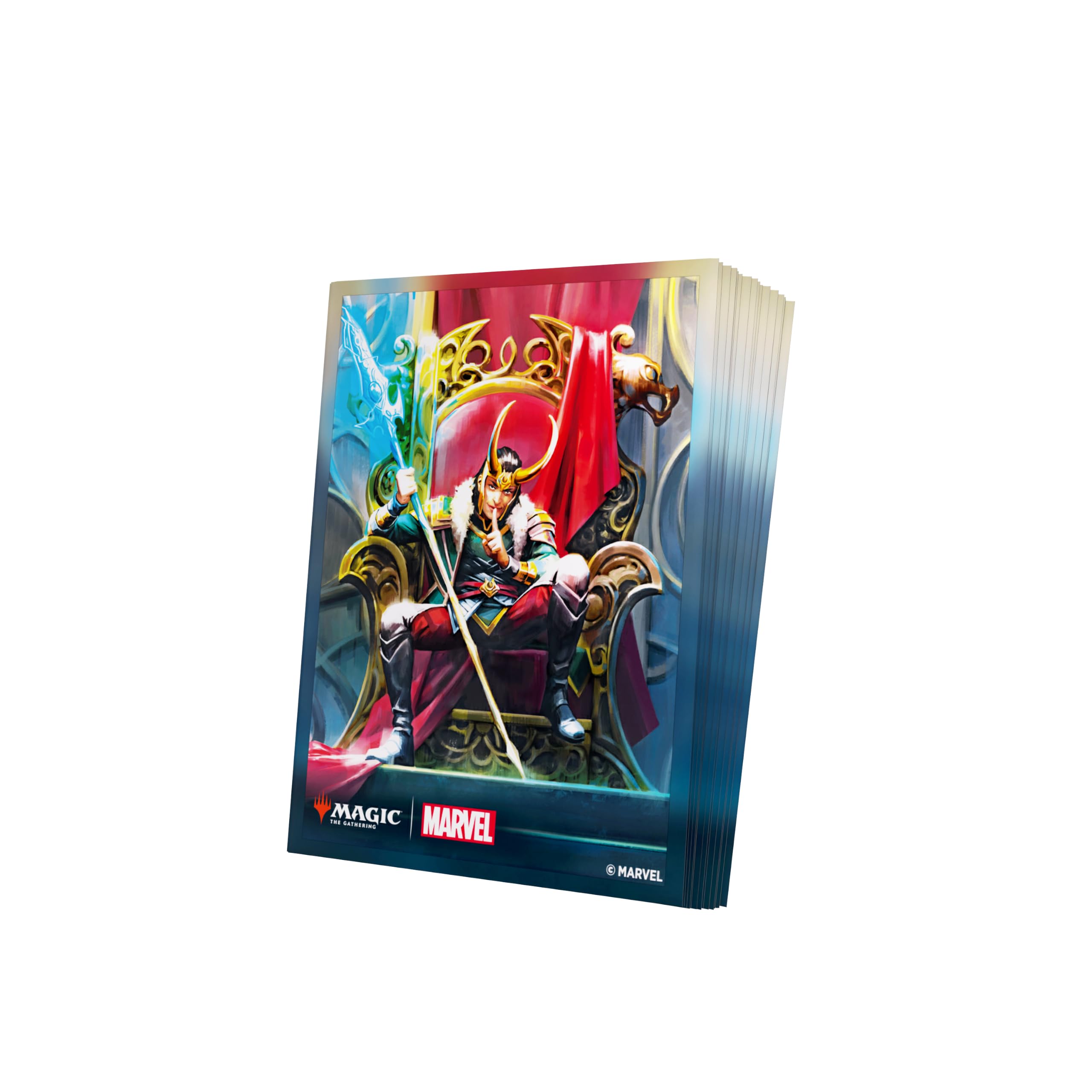 Gamegenic | Magic: The Gathering | Marvel Super Heroes Premium Art Sleeves - Loki/Doctor Doom | Trading Card Game Accessory | Ages 13+