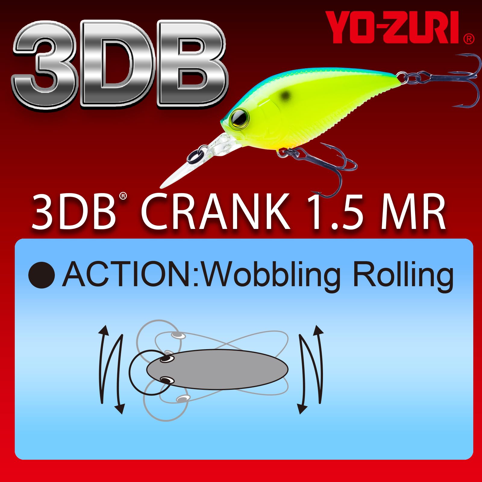 Yo-Zuri Real Gizzard Shad R1353-RGZS - Cebo Artificial Unisex para Adultos: manivela de 3 dB 1,5 Mr (F) 60 mm, Talla única
