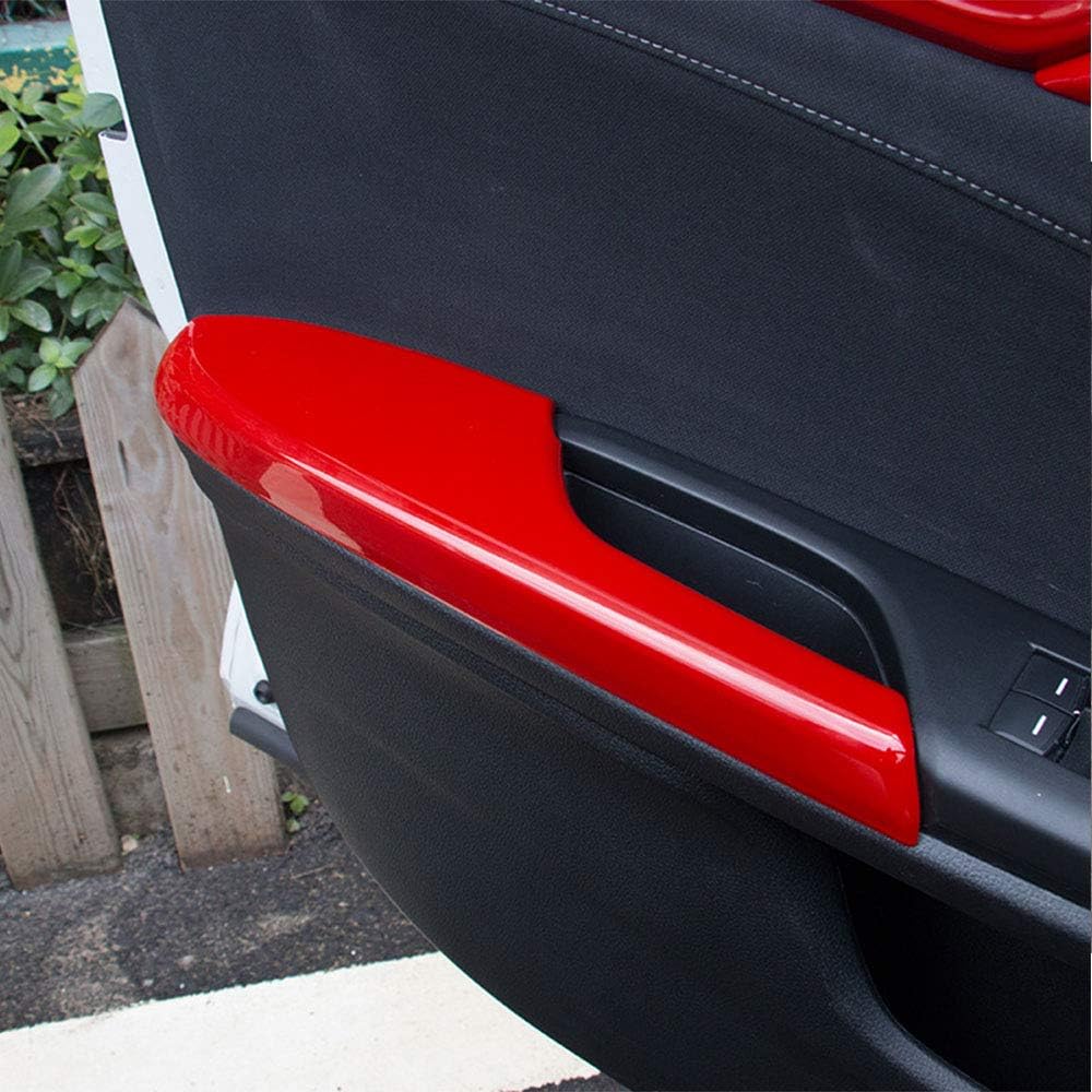 ABS Full Set of Car Armrest Window Rise Lift Control Switch Cover Door Lock Panel Moulding Strips Door Bowl Panel Trims Accessories 18Pcs for Honda 10th Civic 2016-2020 2021