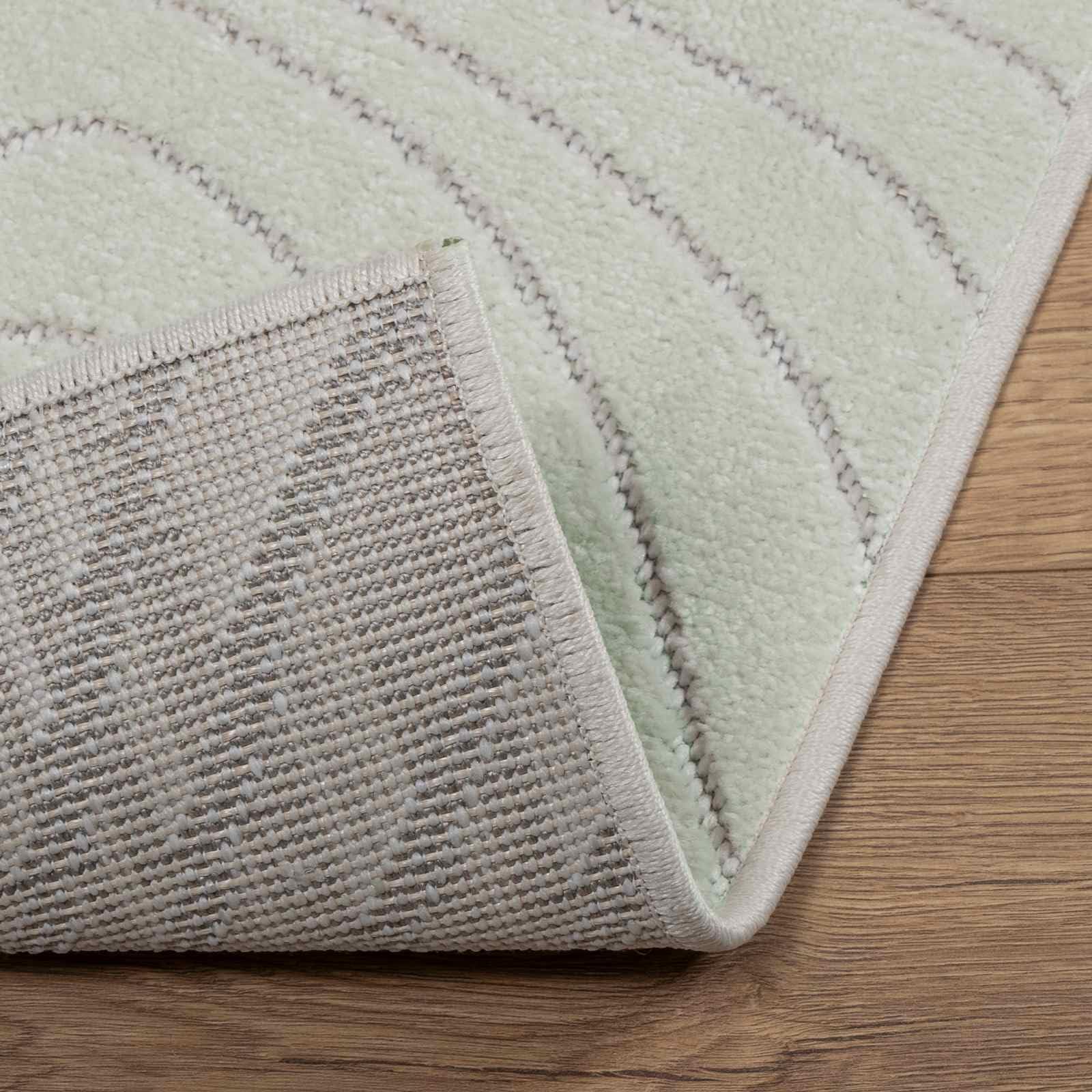 Tapis de Surface PALMERAS Vert 80 x 150 cm Polyester Doux antidérapant Lavable Moelleux pour Salon Couloir intérieur extérieur décoration Moderne Confortable