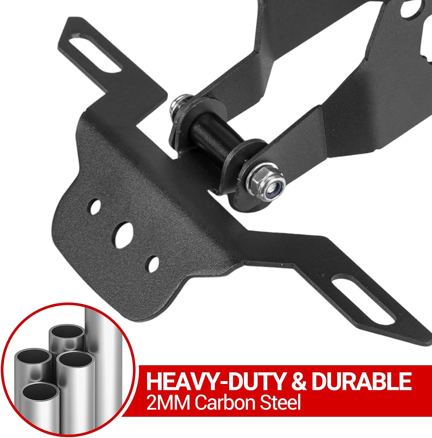 Motorcycle License Plate Bracket for Ninja 500 EX500 2024-2026, Ninja 400 Z400 2018-2023, Ninja 250 2018-2023, Fender Eliminator With LED Light, Tail Tidy License Plate Holder Mount