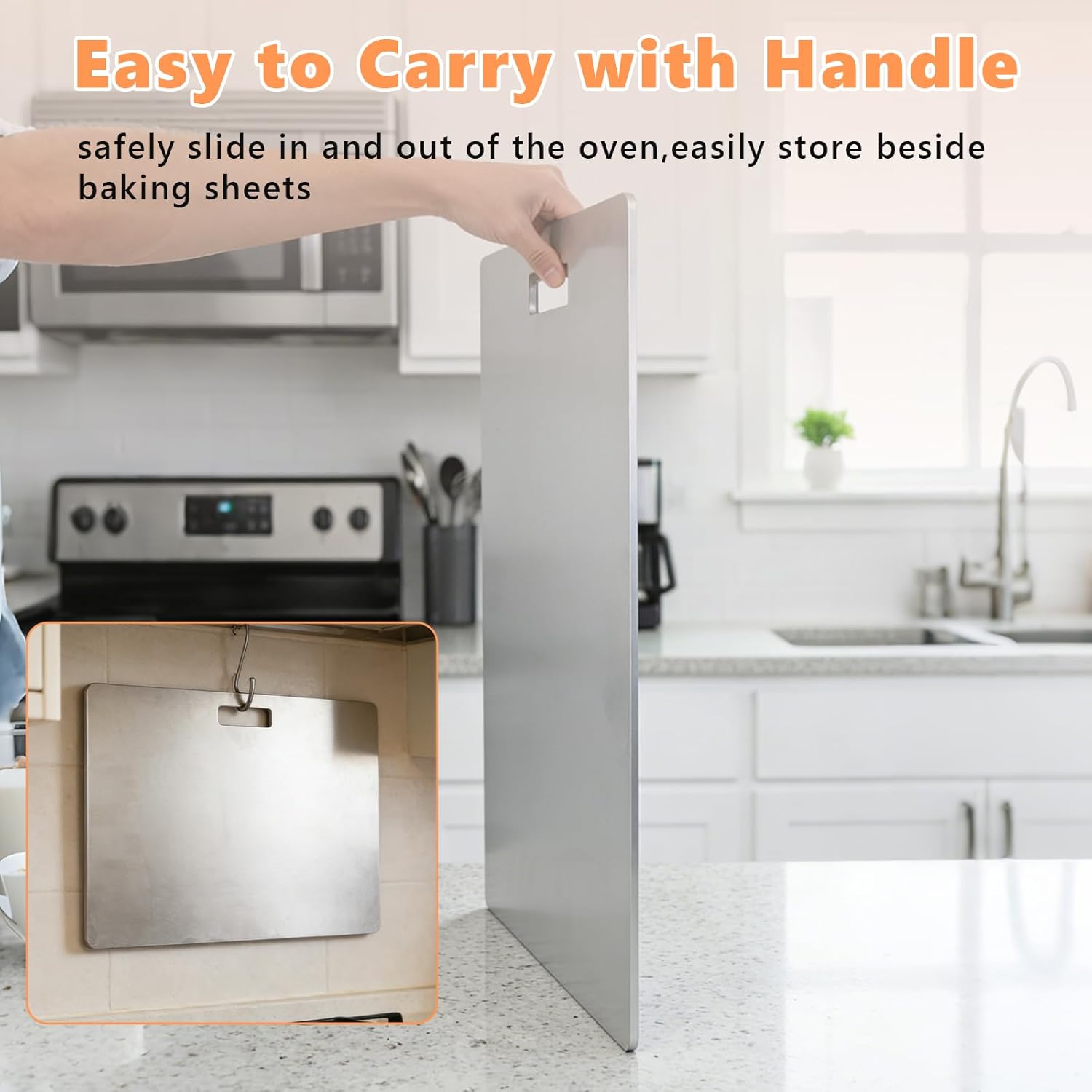 Pizza Steel for Oven & Grill 22"x16"x0.25'' Baking Steel Original Baking Steel for Pizza & Bread Fast Heating Indoor & Outdoor Use Heavy-Duty Pizza Baking for Home Cooks & Pizza Lovers