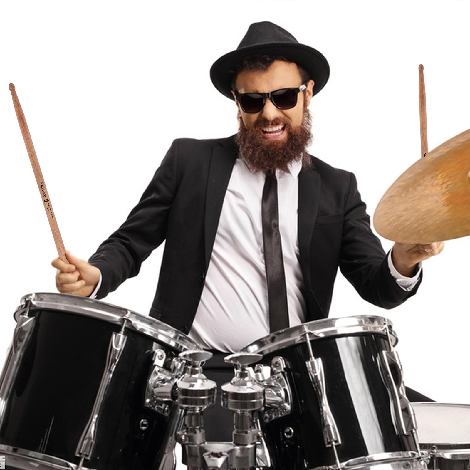 Baquetas, 5A Baquetas bateria para adultos, 12 pares de baquetas clásicas de madera de roble para niños, accesorios de percusión profesionales para instrumentos musicales