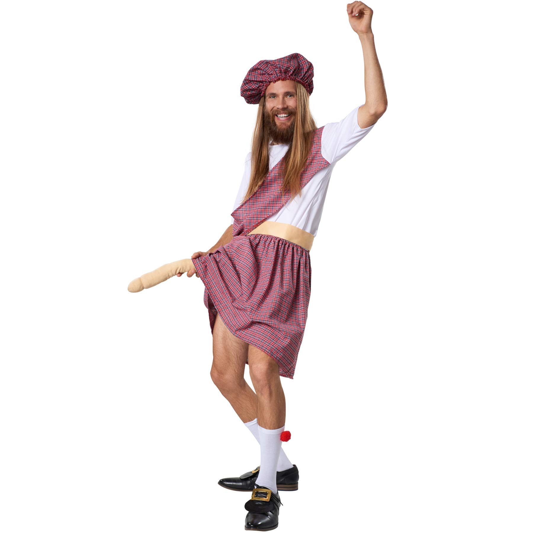 dressforfun 900426 - Déguisement pour Homme de Highlander effronté, Costume d’écossais Amusant avec Imitation de Pénis (L | No. 302092)