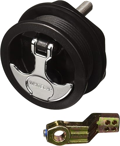 Whitecap S-0230BC - Pestillo con mango en T, sin bloqueo, color negro