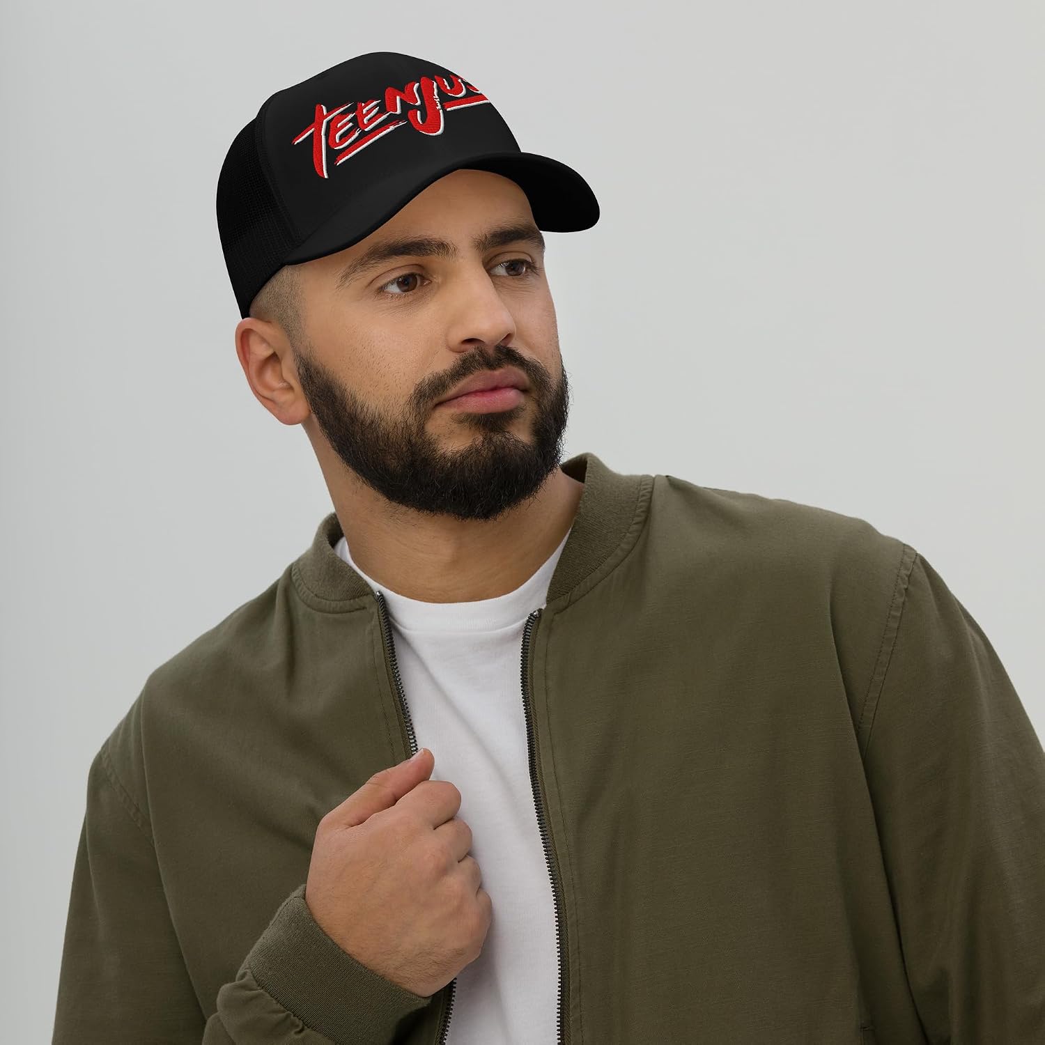TeenJus - Embroidered - Baby Billy Teen Jesus Musical - Free SH - Funny Game Show Humor Unisex - Trucker Mesh Hat
