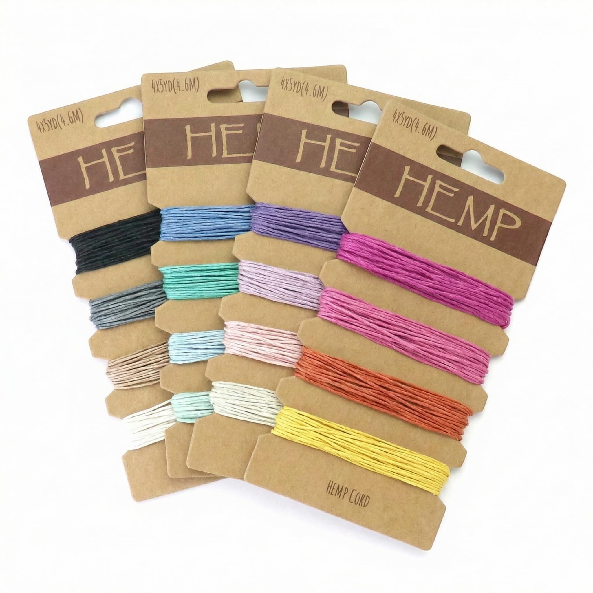 Qwork Multicolor Qwork® 16 Colors Thread Cord, Flax String Cord Natural Twine String For Bracelets Keychains Craft Making (80 Yards In Total)