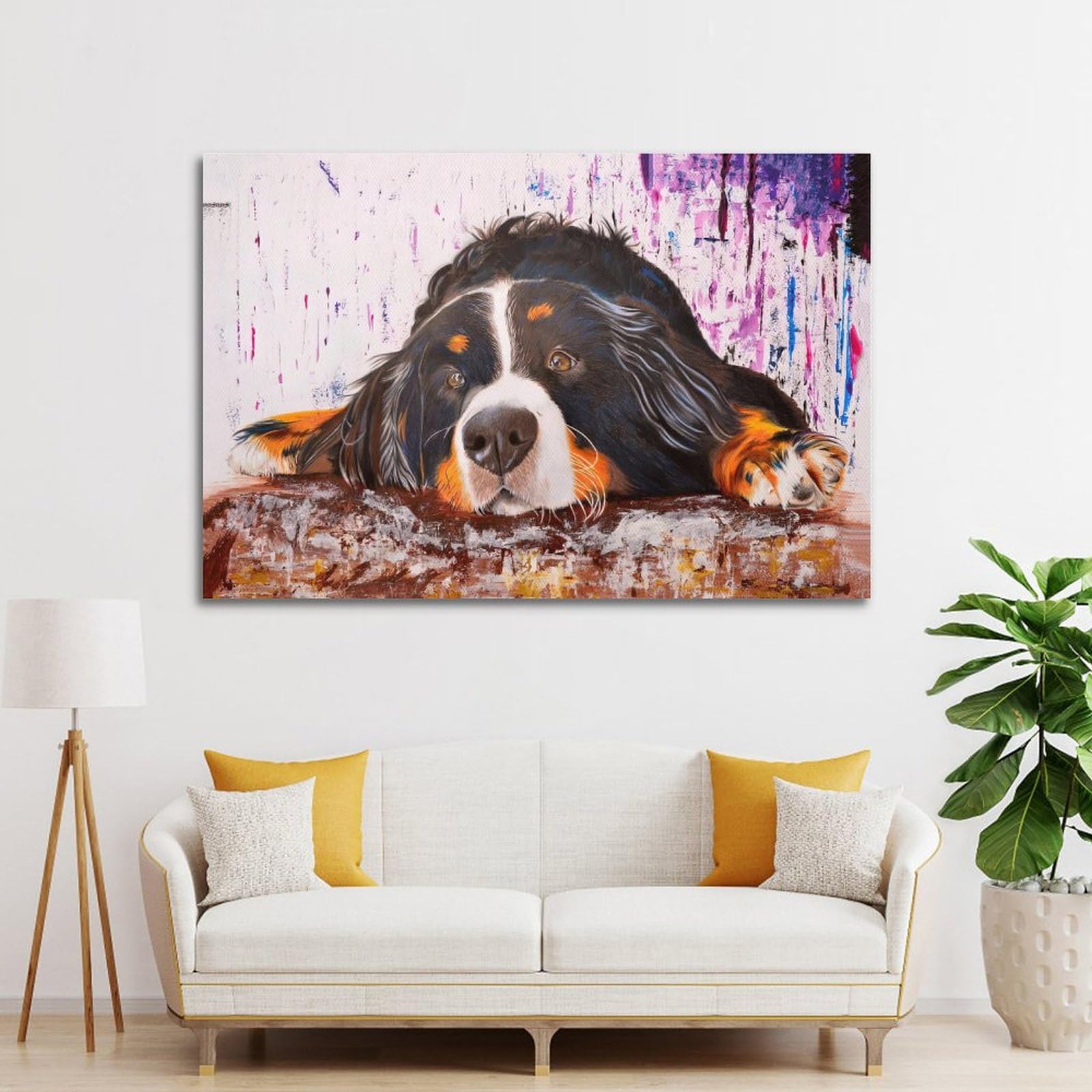 Affiche Toile Bouvier Bernois – Décoration Murale Chien 20x30 Cm – Moderne Pour Chambre Ou Salon - 8