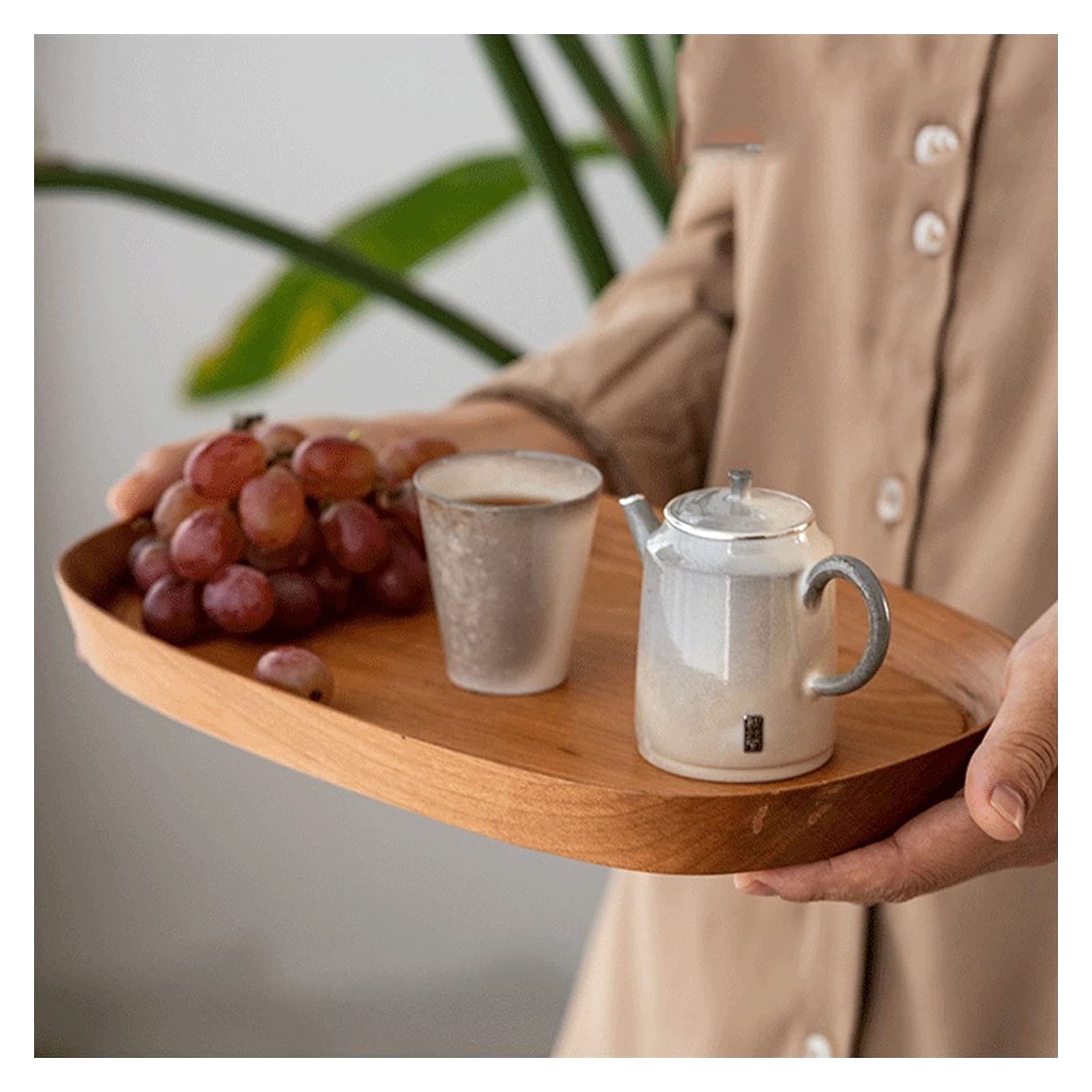Bandeja Bandeja de Servir y Plato, Bandeja de Bocadillo pequeño de Madera Rectangular, Bandeja de Desayuno, decoración de Granja con Estilo. Bandejas para Servir Comida