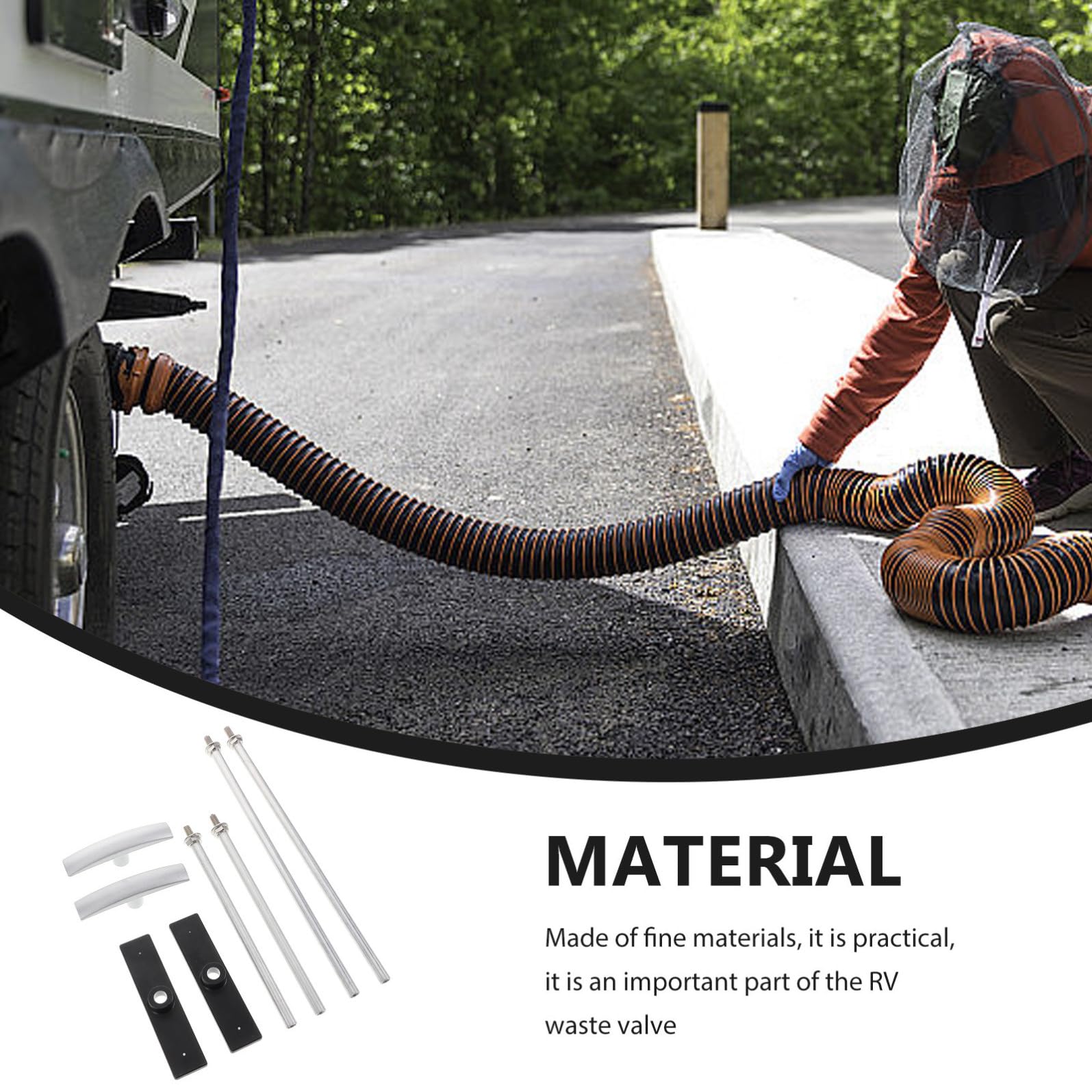 SHINEOFI Kit di Estensione Maniglia Valvola di Scarico per Camper, Lunghezza 6 e 9 Pollici, Plastico e Alluminio, Facile Installazione e Utilizzo Intuitivo