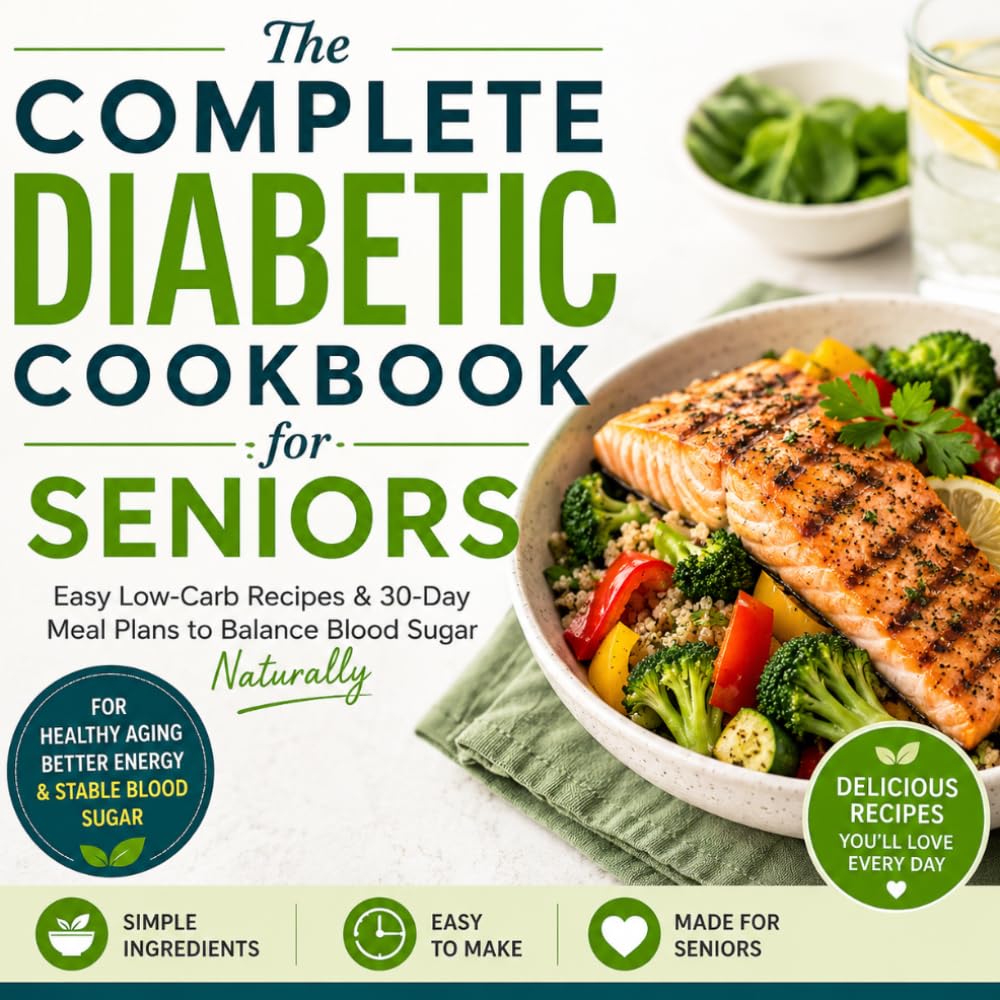 The Complete Diabetic Cookbook for Seniors: Easy Low-Carb Recipes & 30-Day Meal Plans to Balance Blood Sugar Naturally