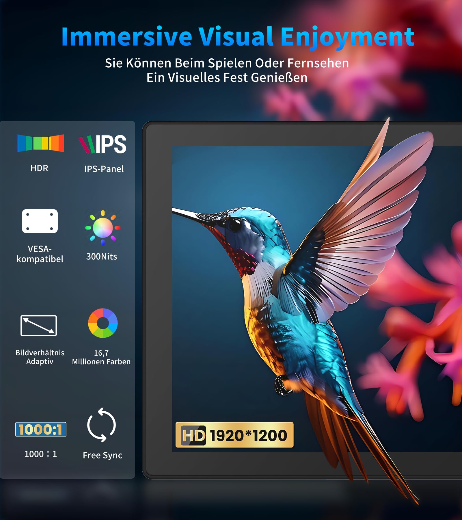 Golday 10,1 Zoll tragbarer Touchscreen (1920 x 1200) für Ras Pi (PI5/PI4/PI3B+/PI3/PI2/ZERO), IPS-Monitor mit Dual-Lautsprecher-HDMI-Schnittstelle, unterstützt Windows/Noobs/Kali-Linux (10.1)