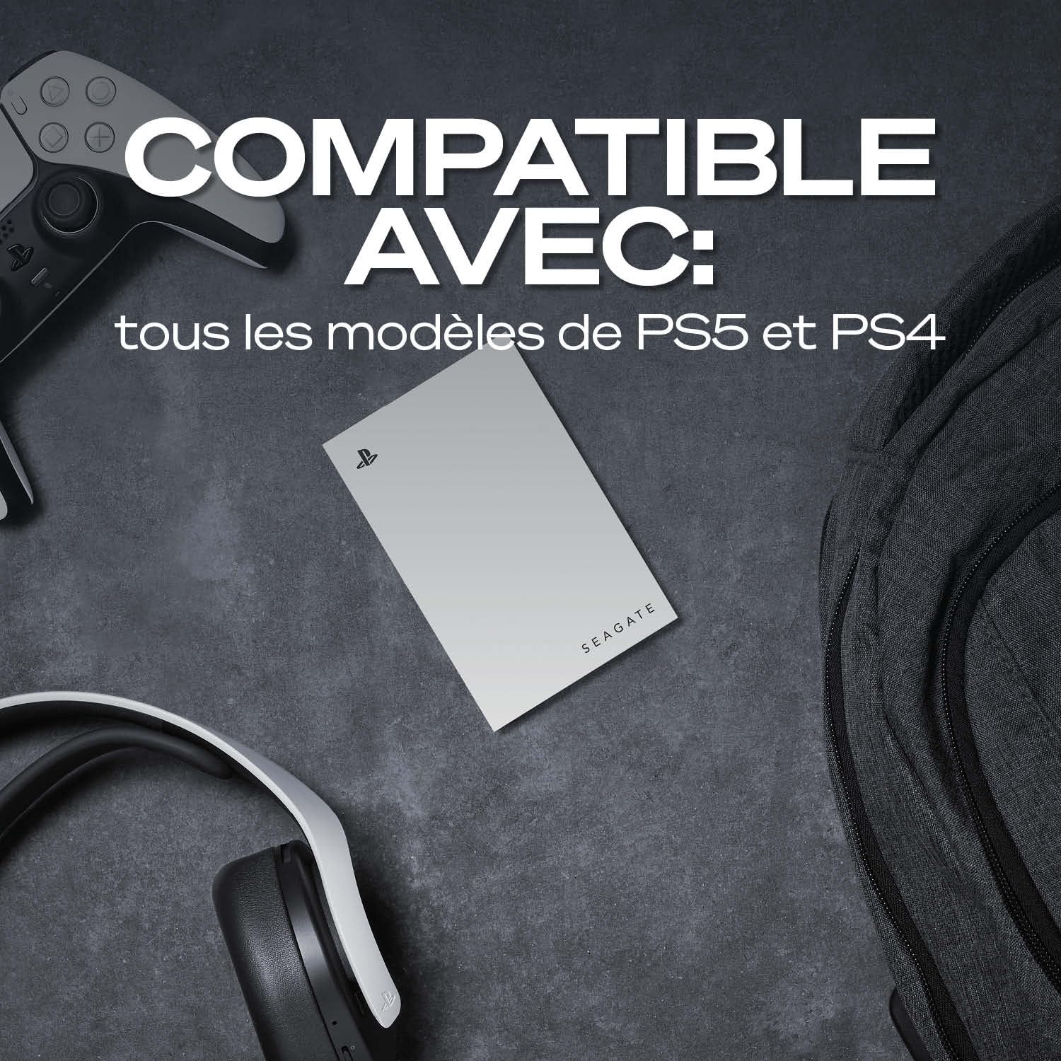 Seagate Game Drive pour PS4/PS5 2To, Disque Dur Externe, 2.5 Pouces, USB 3.0, sous Licence Officielle, éclairage LED Bleu, INCL. 2 semaines Playstation+ (STLV2000202)