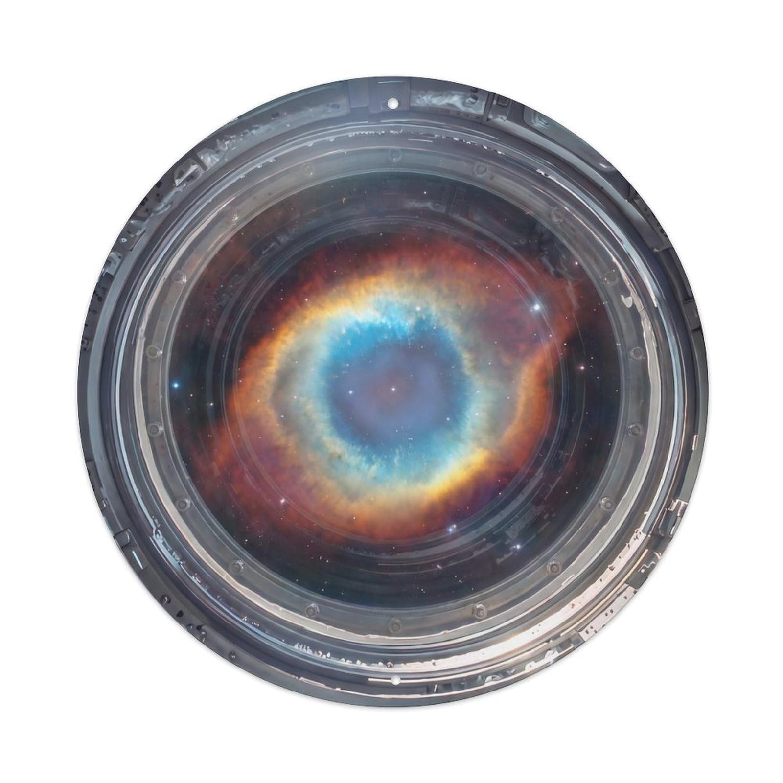Metal Tin Sign Ring Nebula Structure from Space Station
