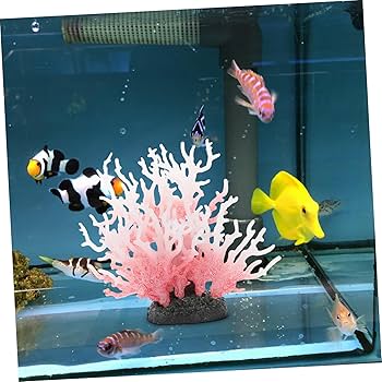Amazon.co.jp: SEWOART 人工サンゴ水槽 ピンクのサンゴ礁 人工