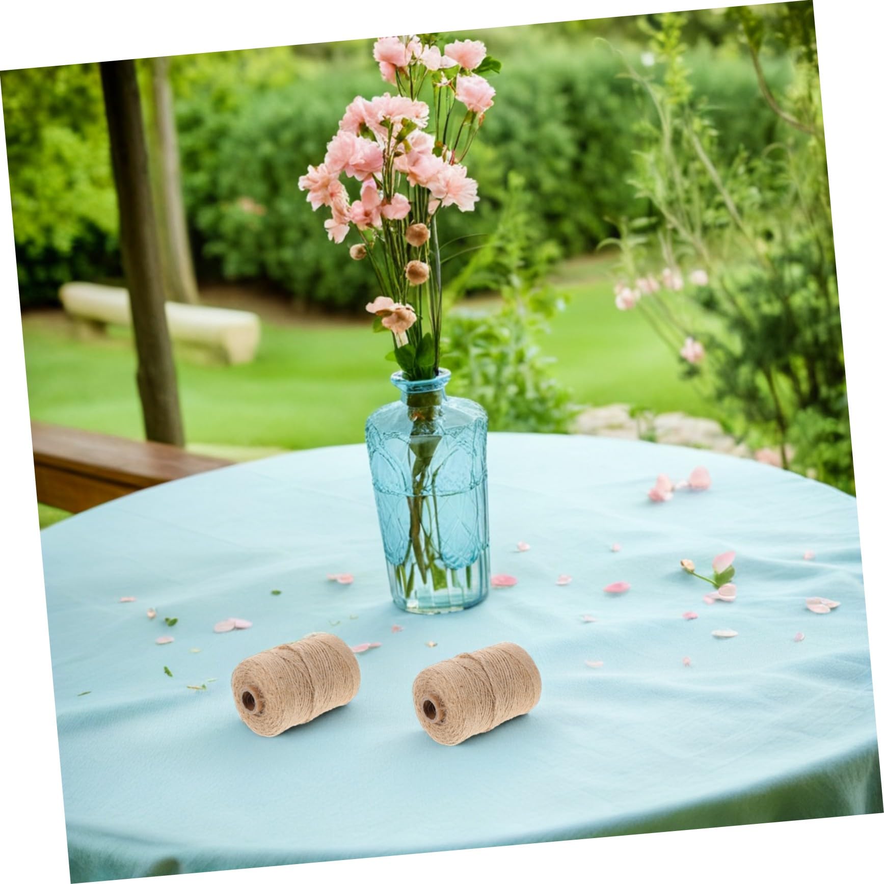 BESTonZON Corda in Canapa Naturale per Giardinaggio Artigianato e Confezionamento 2 Pezzi di Spago Juta Robusto e Versatile per Fai da Te Decorazioni