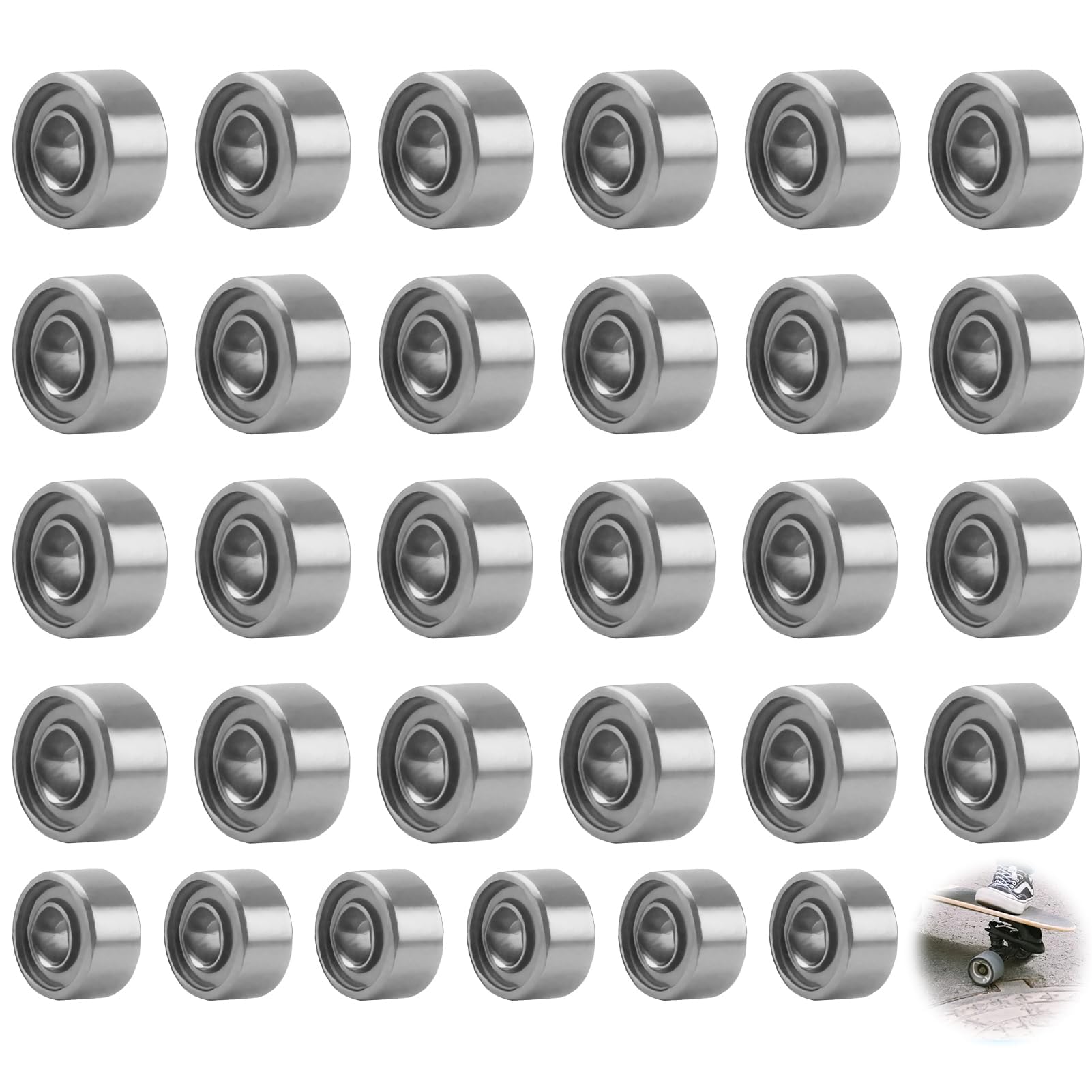 30 mini cuscinetto a sfera 693ZZ, cuscinetti a sfera scanalati di precisione (3x8x4 mm), in acciaio al carbonio, per skateboard, trolley, motori