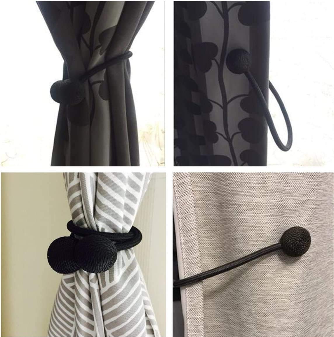 Confezione da 2 fermatende magnetici per tende, in corda