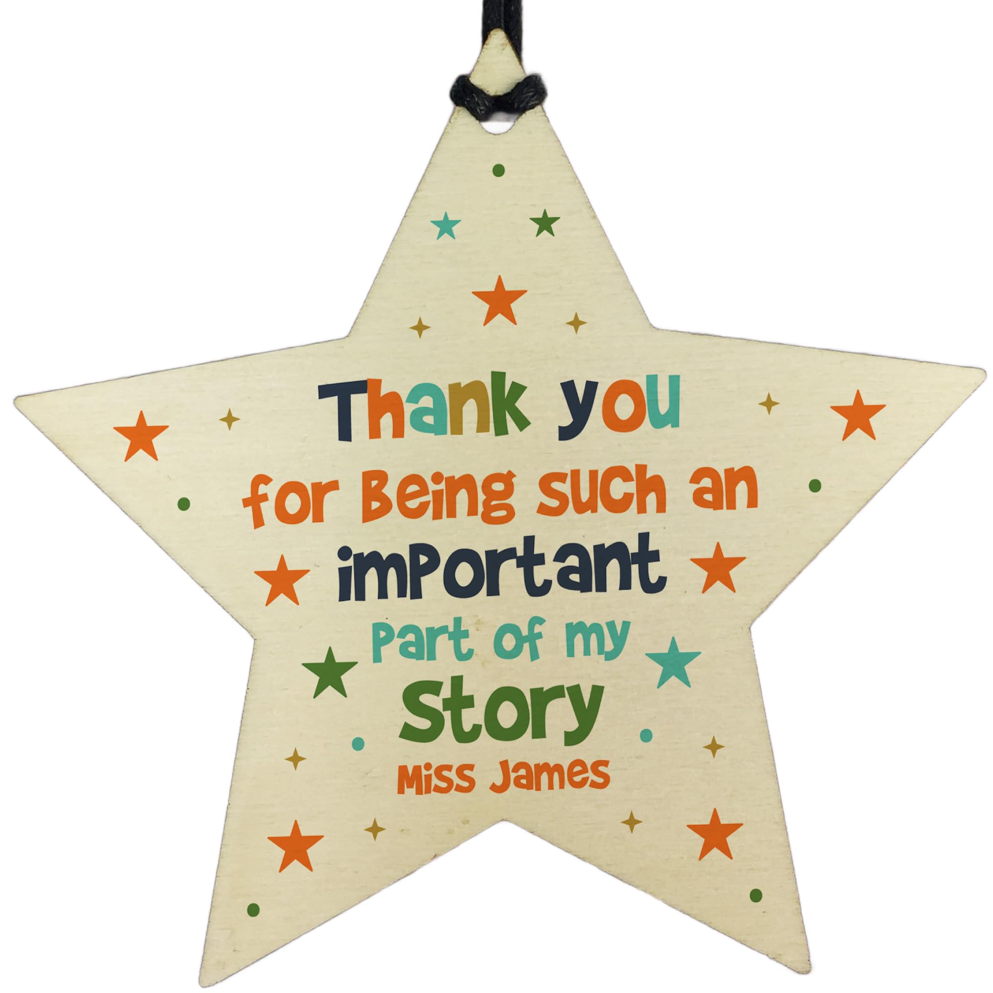 Handmade Teacher Gift Personalised Thank You Part Of My Story Leaving Gift Keepsake