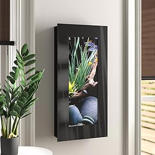 12 Fish Aquarium Ideas for Living Room for Calm Natural Interest 15 Aussie Aquariums 3.0 Wall Mounted Fish Tank Kit with LED Lighting, Built...