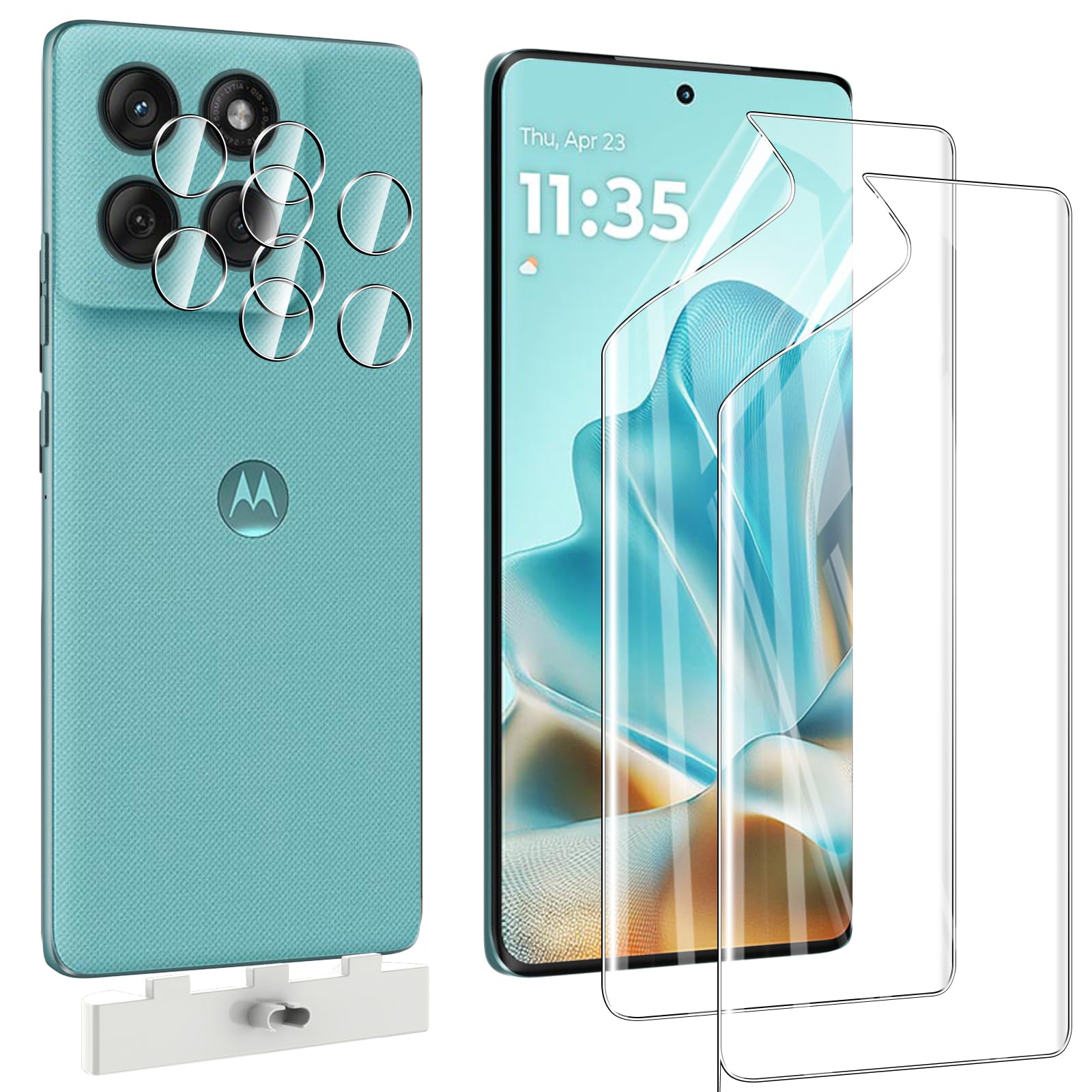 2 Pezzi Pellicola Idrogel Protettiva per Motorola Edge 60 Fusion/Moto Edge 60 5G/Moto Edge 60 Pro (6.67 pollici), [Film flessibile] Morbida TPU Protezioni Schermo [Trasparente HD
