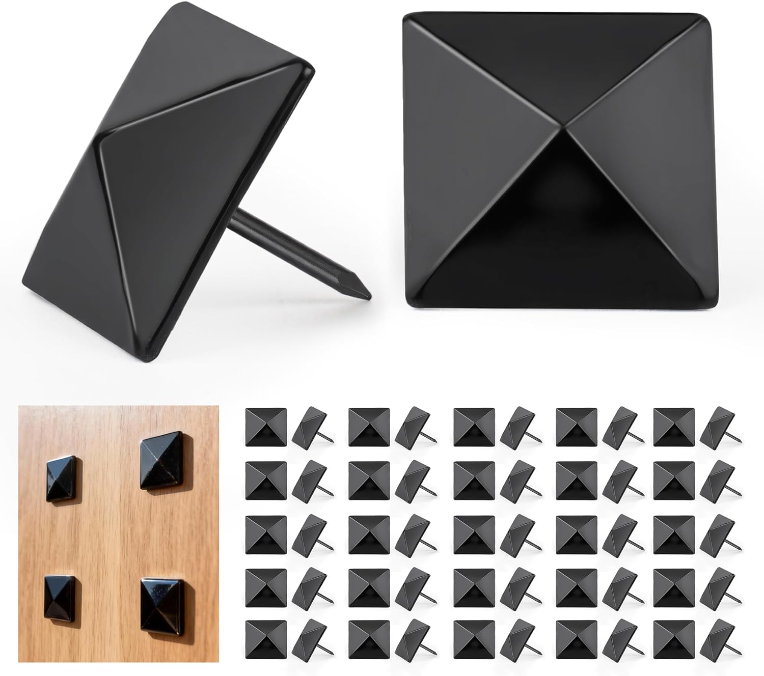 60 Pcs 1.5 Inch Clavos Large Round Iron Decorative Nails, Rustic Nails Furniture Tacks, Antique Clavos Decorative Nails for Wood,Shutters, Faux Wood Beams, Gates and Furniture