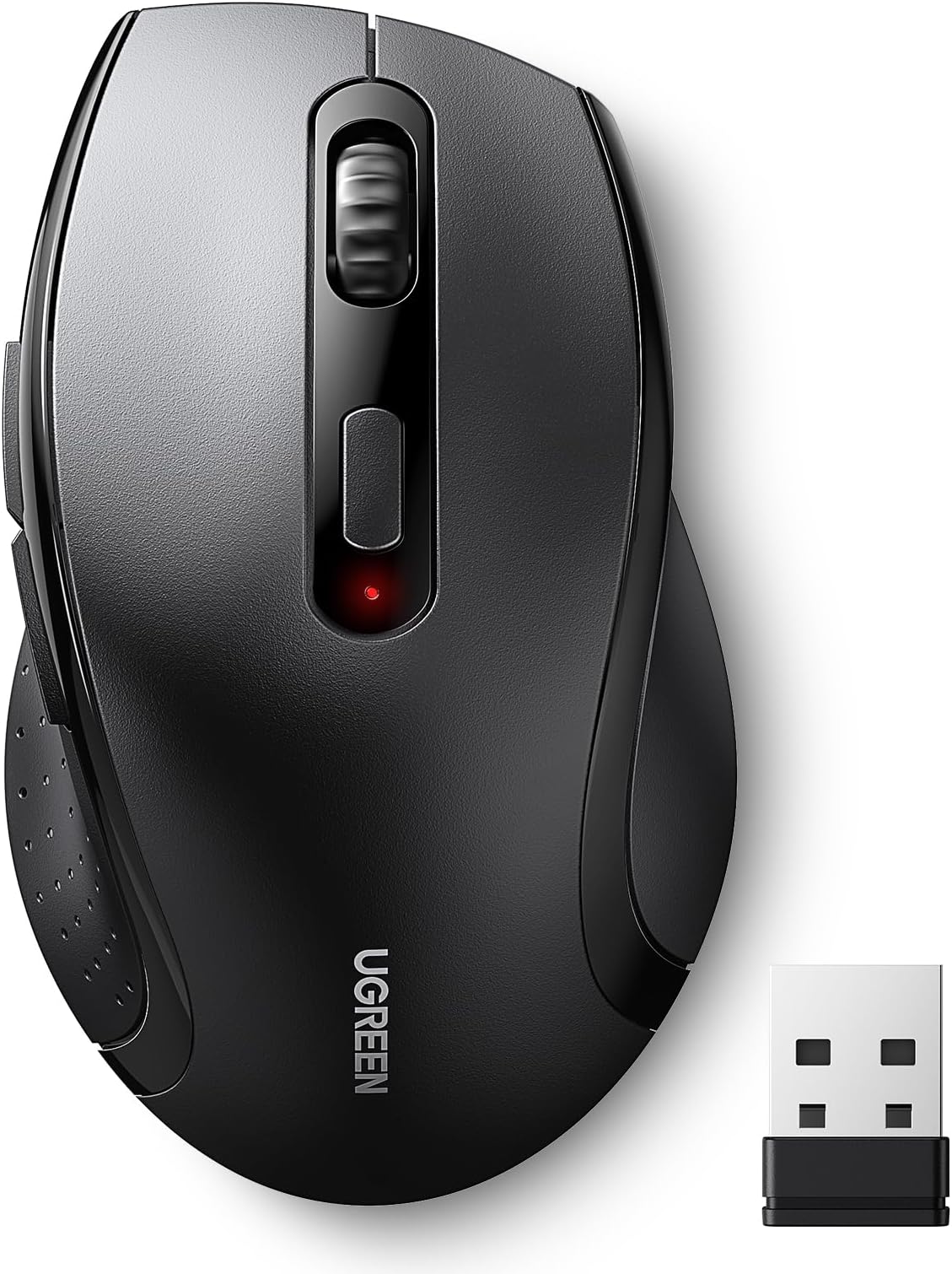 UGREEN 2.4GHz Wireless Mouse Ergonomic 1600 DPI USB Receiver Compatible with Windows Mac Linux Chromebook Laptop PC