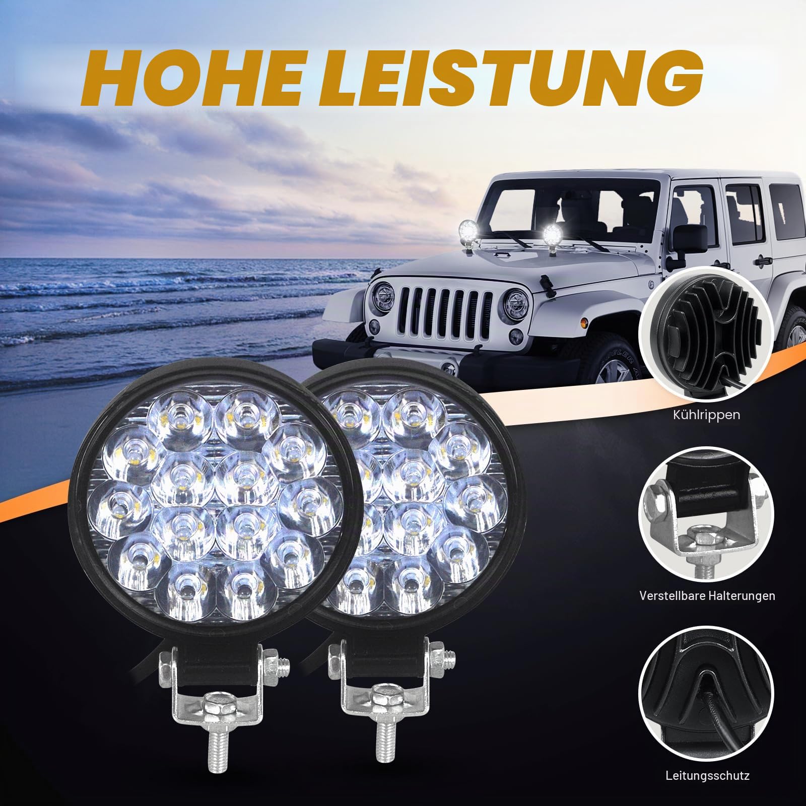 RIGIDON 10x auto scheinwerfer 3.2 zoll mini 42W spot led pods, arbeitslicht