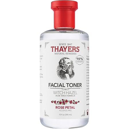 Thayers Facial Toner, Witch Hazel with Aloe Vera, Rose Petal, 12 Fl Oz
