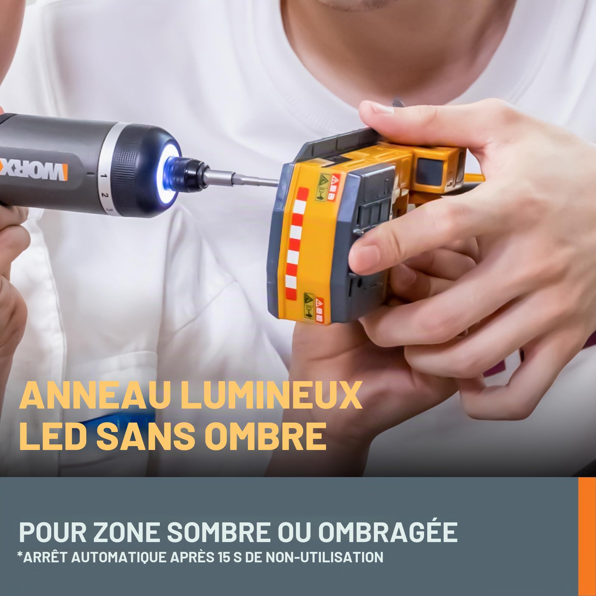 WORX Tournevis Lithium 4V 30 pièces Kit d'accessoires WX242L