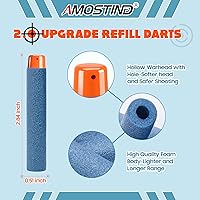 Vista 2 de AMOSTING Paquete de munición de 100 balas de repuesto compatibles con pistolas Nerf N-Strike Elite 2.0 Series – Compatible con todas las pistolas