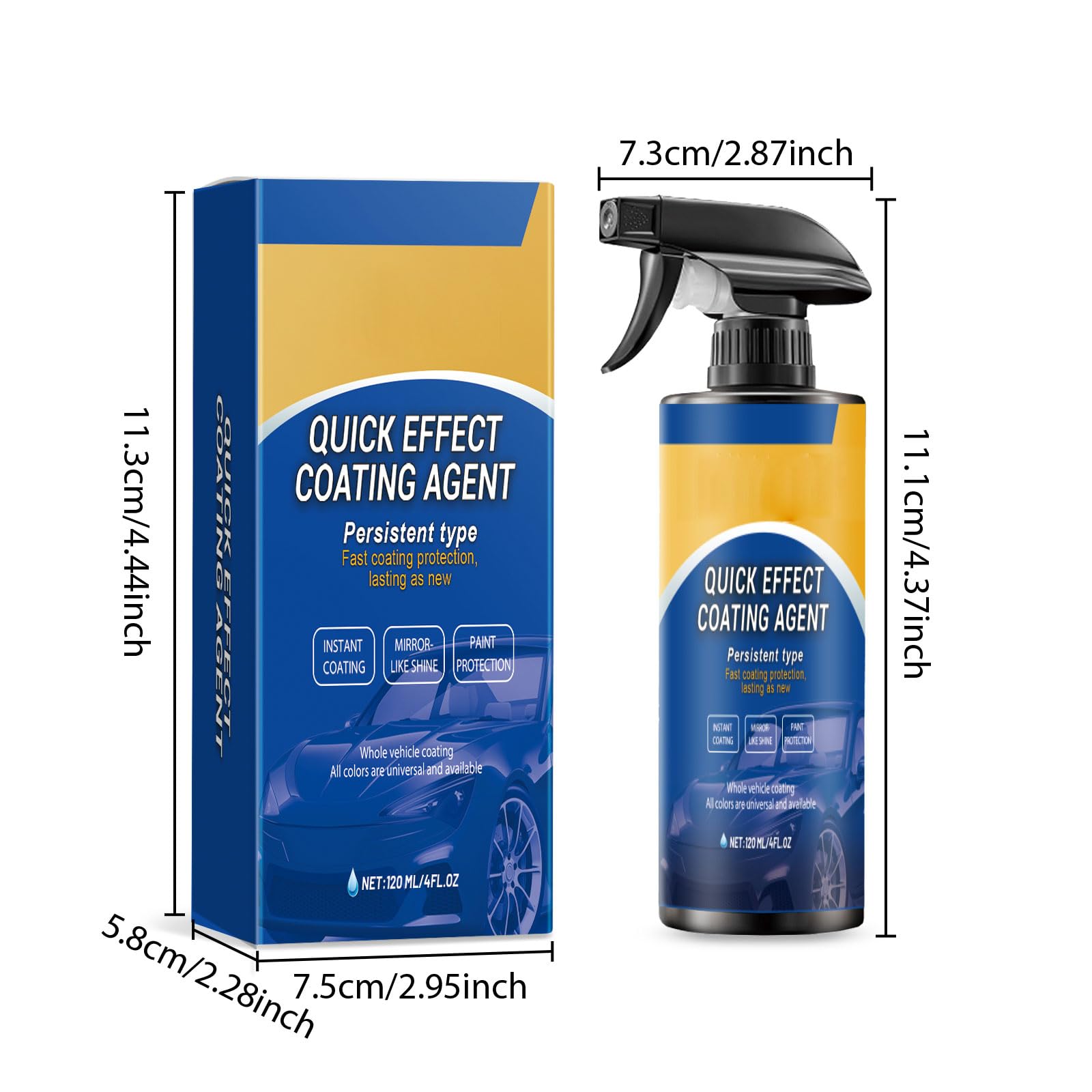 Autopolitur, Autowachs, Hochleistungs-Schnellversiegelungsspray für die Autowäsche, wasserloses Schnellversiegelungsmittel für Glanz und Schutz