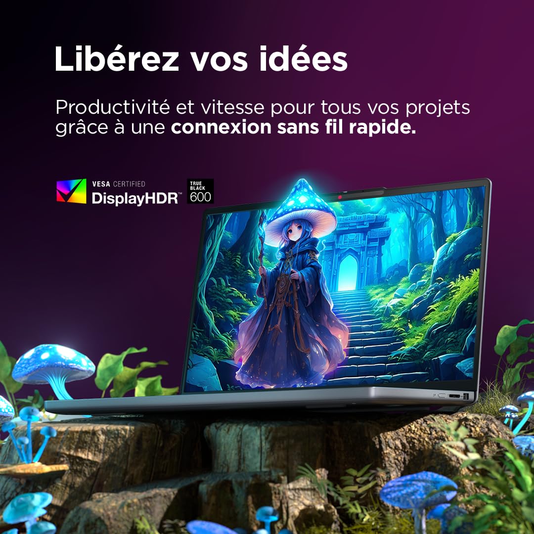 Lenovo IdeaPad Slim 3 15IRH10 - Ordinateur Portable 15.3'' WUXGA (Intel Core i5-13420H, RAM 16Go, SSD 512Go, Intel UHD Graphics, Windows 11 Home) Clavier AZERTY Français - Gris
